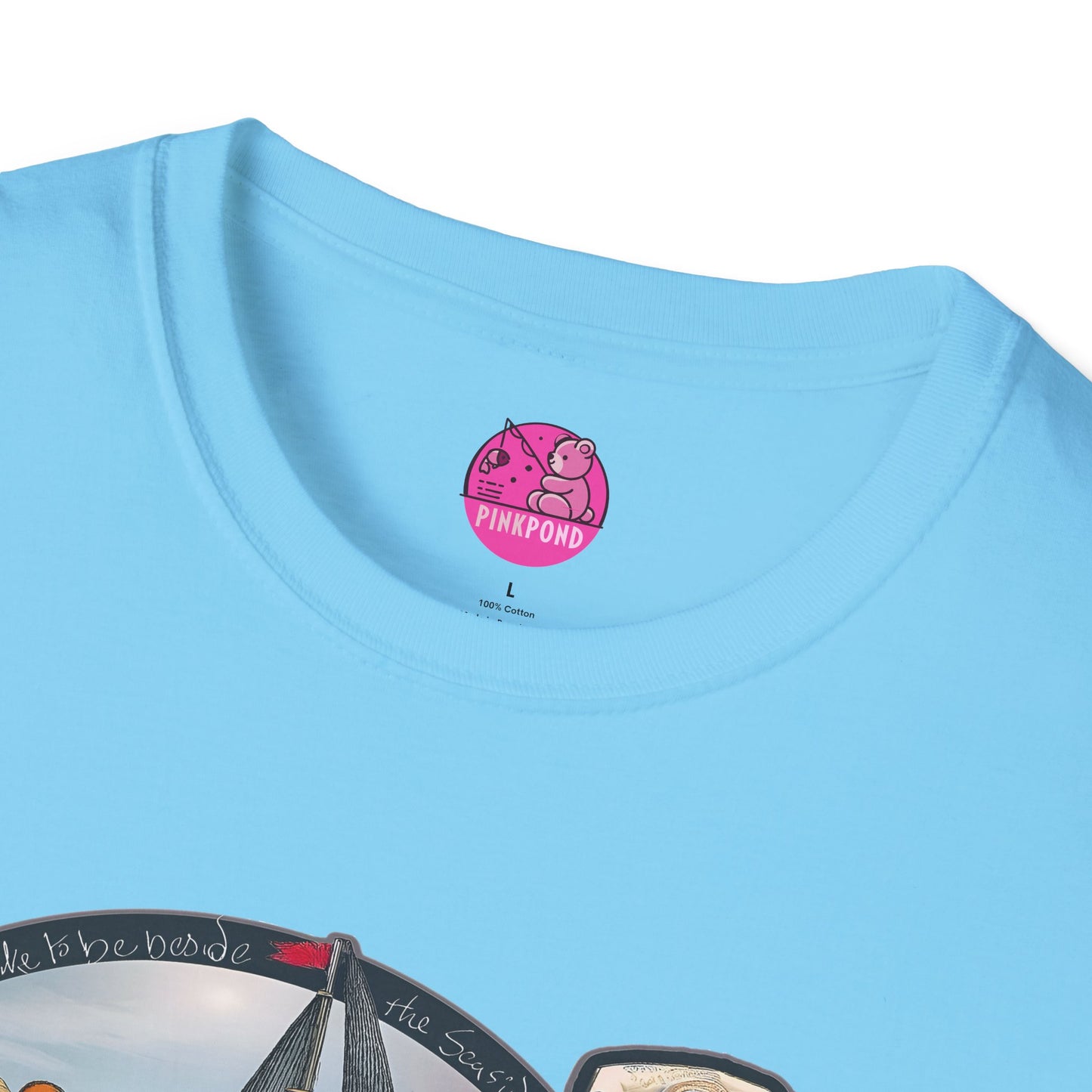 Nautical Tee - Beside the Sea Teddy Bear and Mermaid