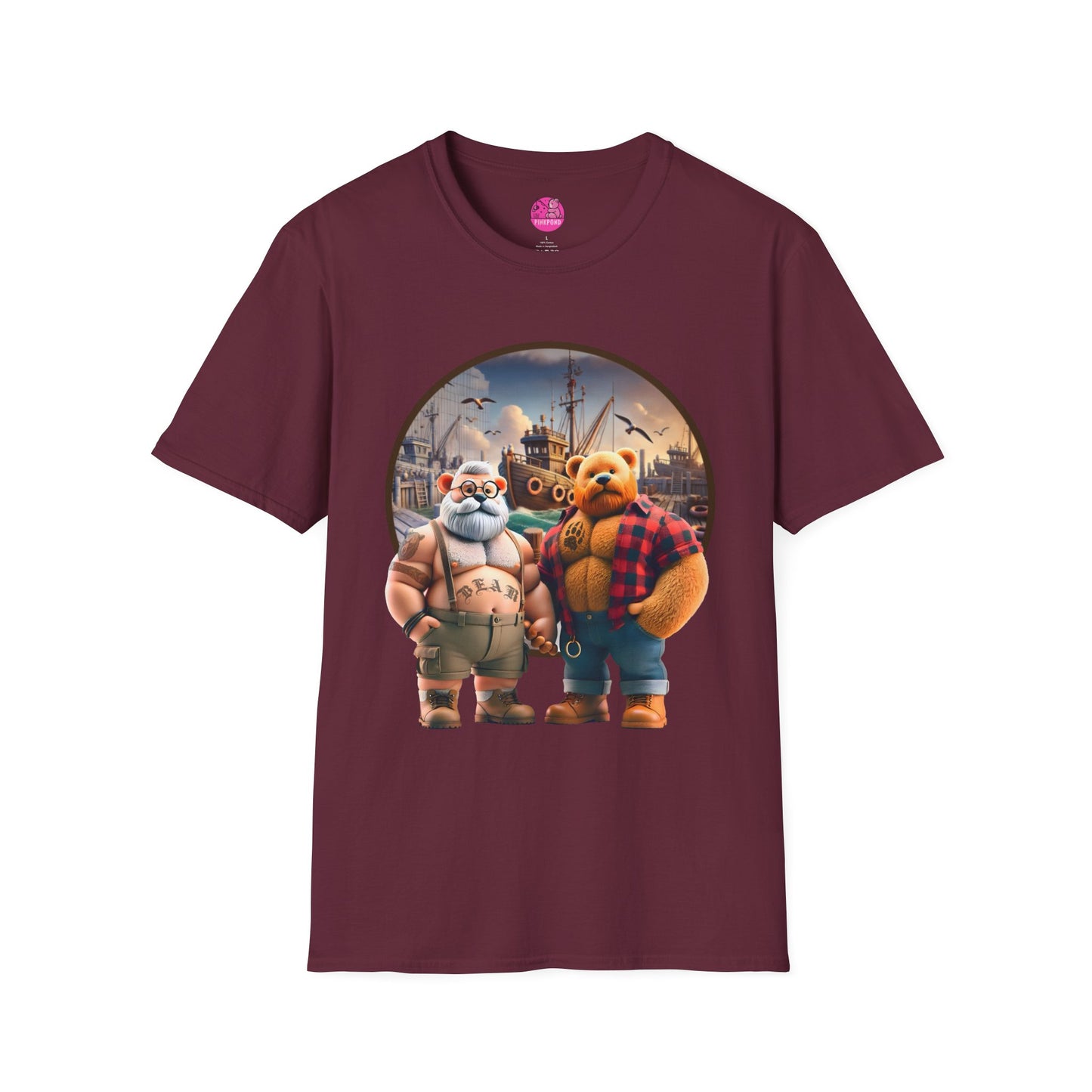 Dockside Daddies T-Shirt - Rugged Bear Seafaring Vibes Tee