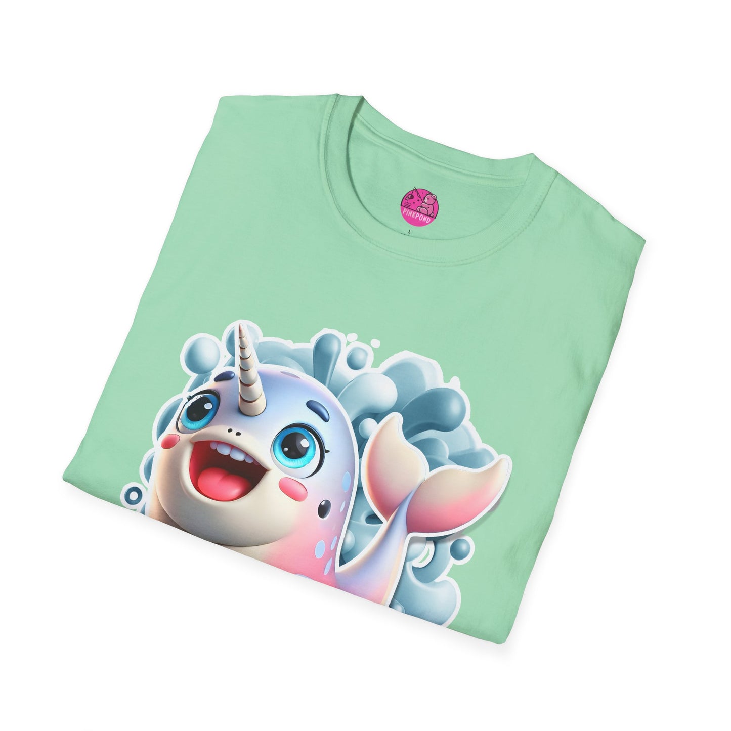 Nelly the Narwhal T-Shirt – The Ocean’s Most Magical Smile! - Unisex Softstyle Tee