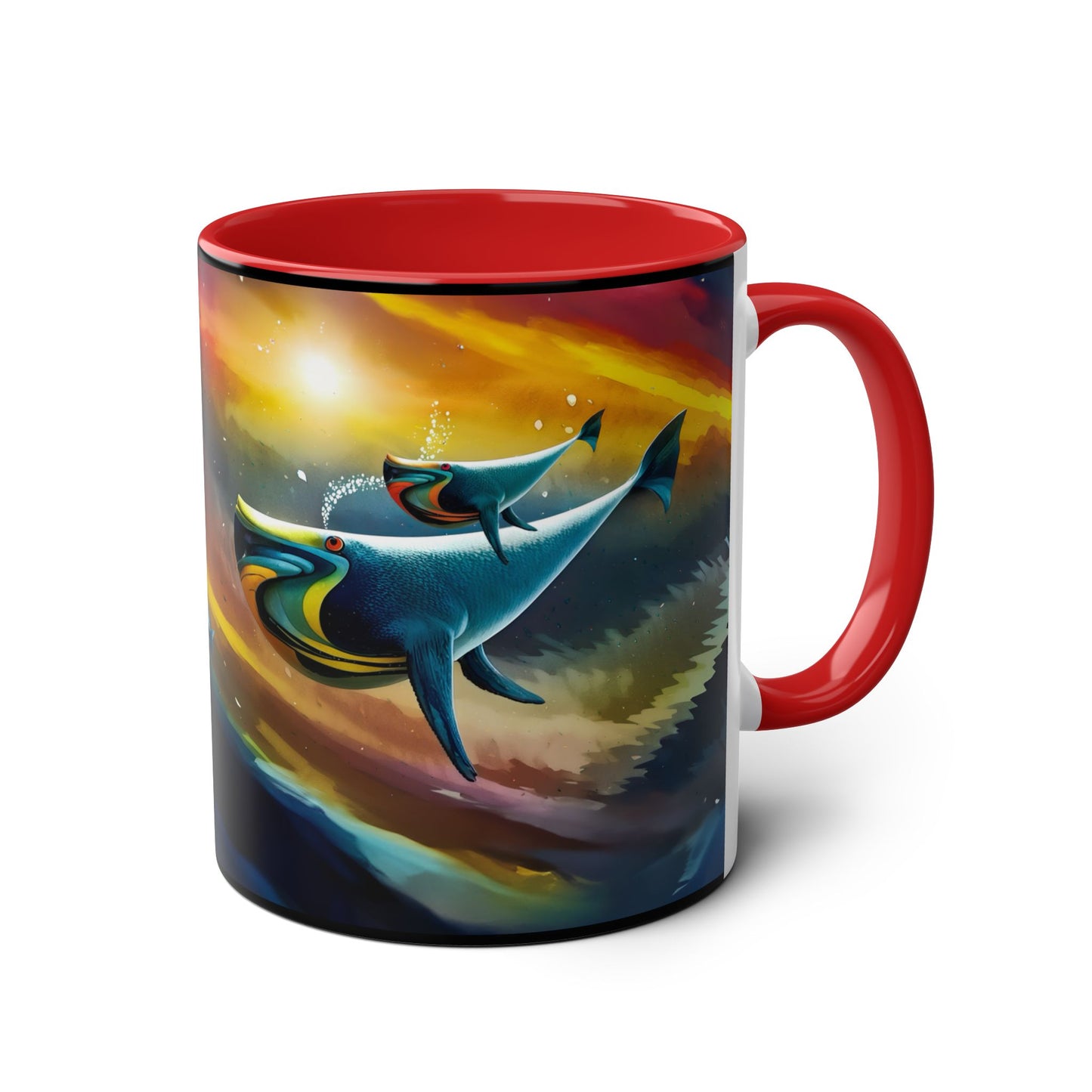 Celestial Whale Adventure Mug - Cosmic Whale Coffee Cup