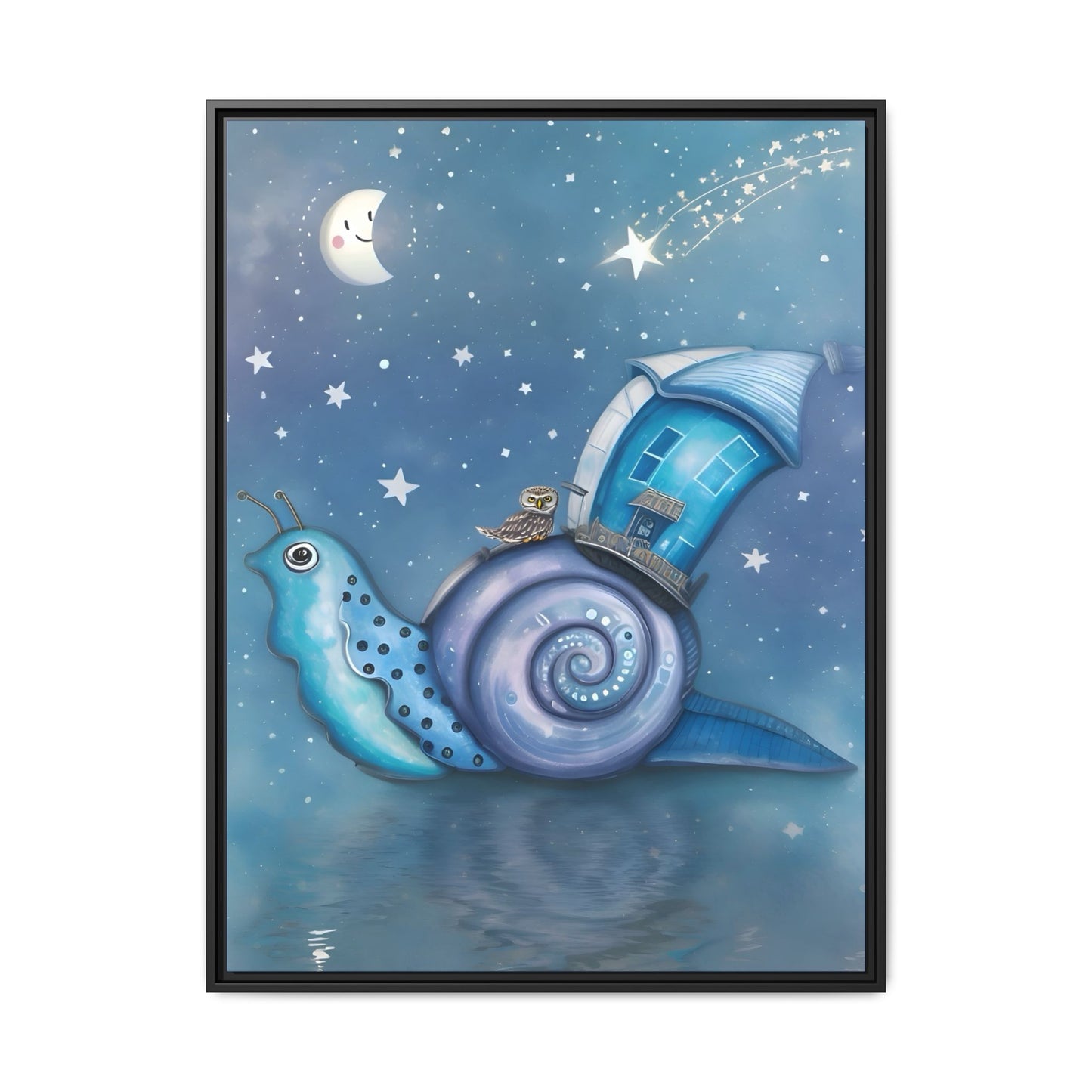 The Owl and the Snail Glided Upon a Sea of Stars by Andrew McCarter  - Canvas Print