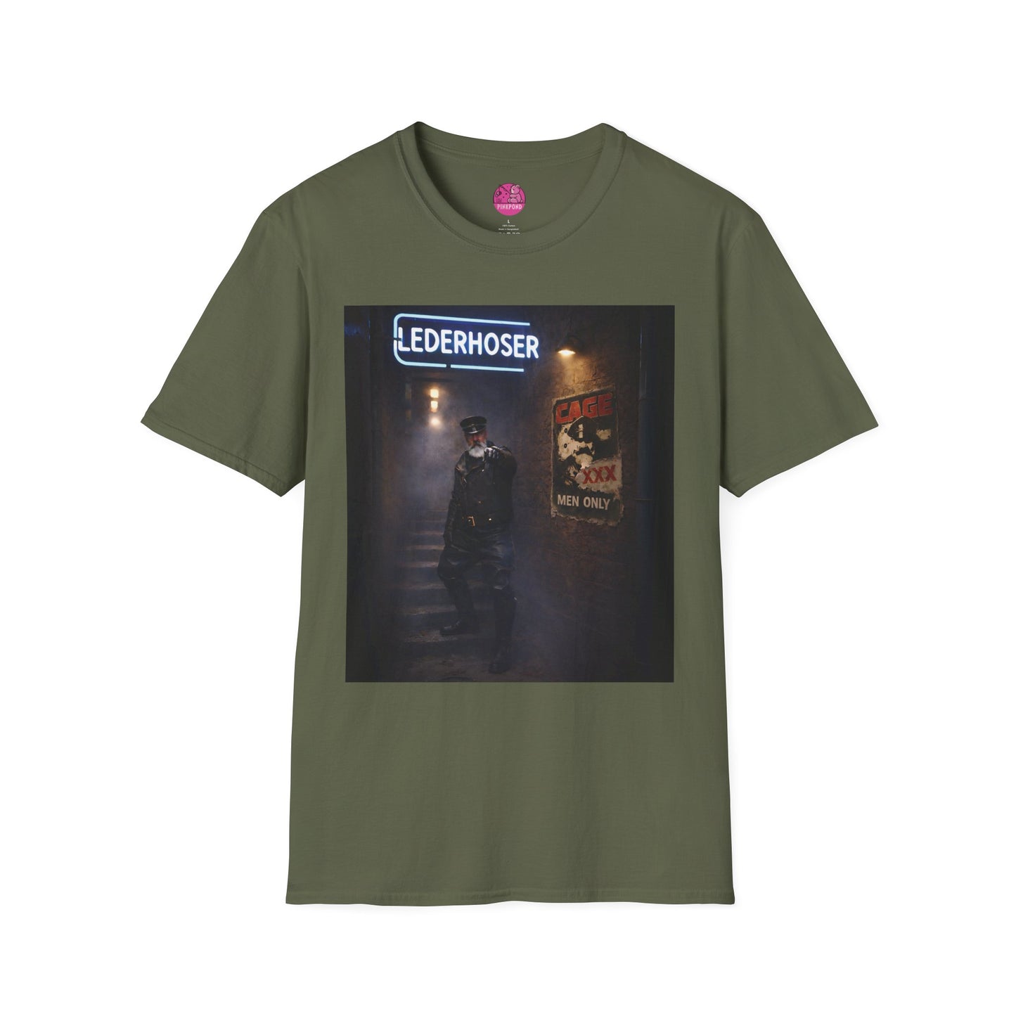 Oi, You Boy! Leather Man T-Shirt — Moody Urban Character Graphic Tee