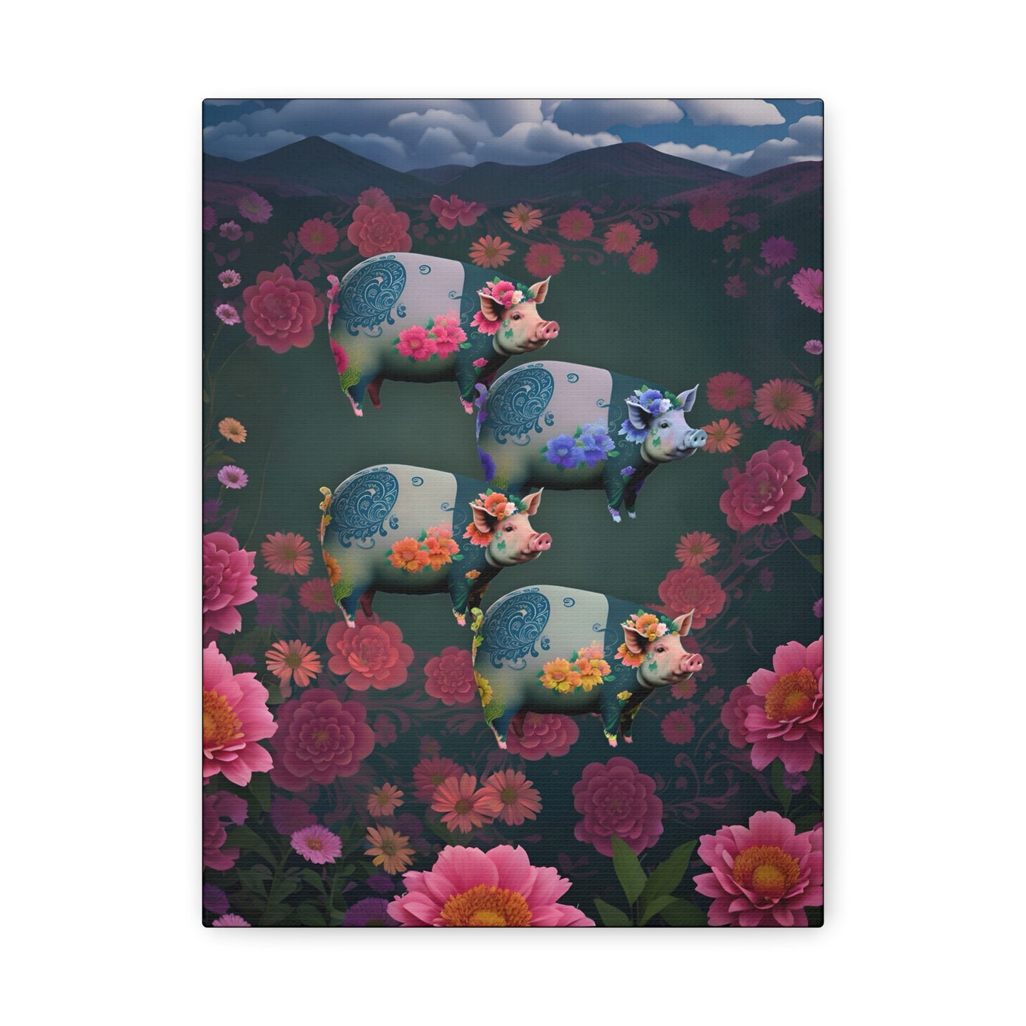 ‘Floral Flight’ Canvas Print by Andrew McCarter