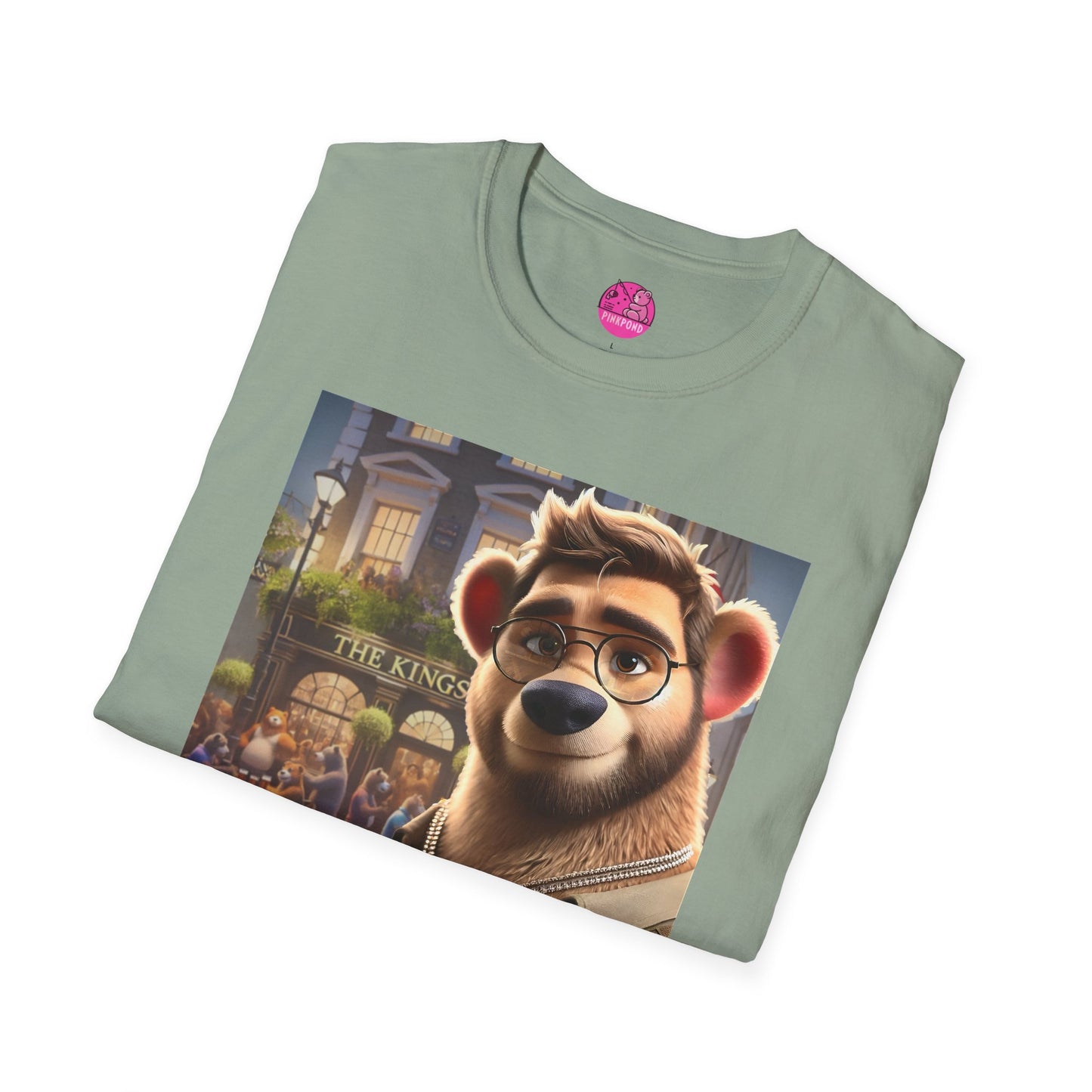 Bear T-Shirt - The King's Arms in Soho Design by PinkPond