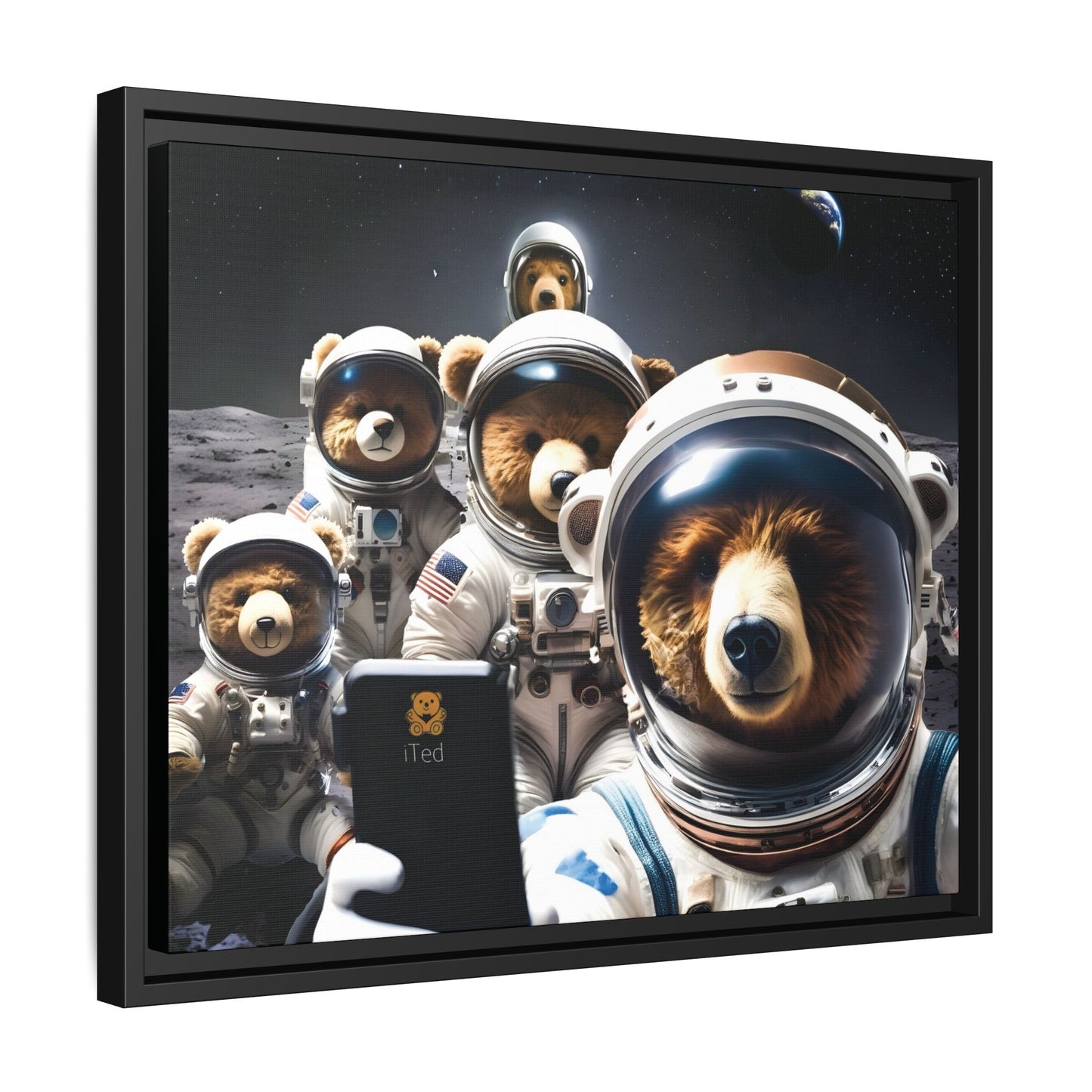Canvas Print - Mooning Bear Selfie by Andrew McCarter