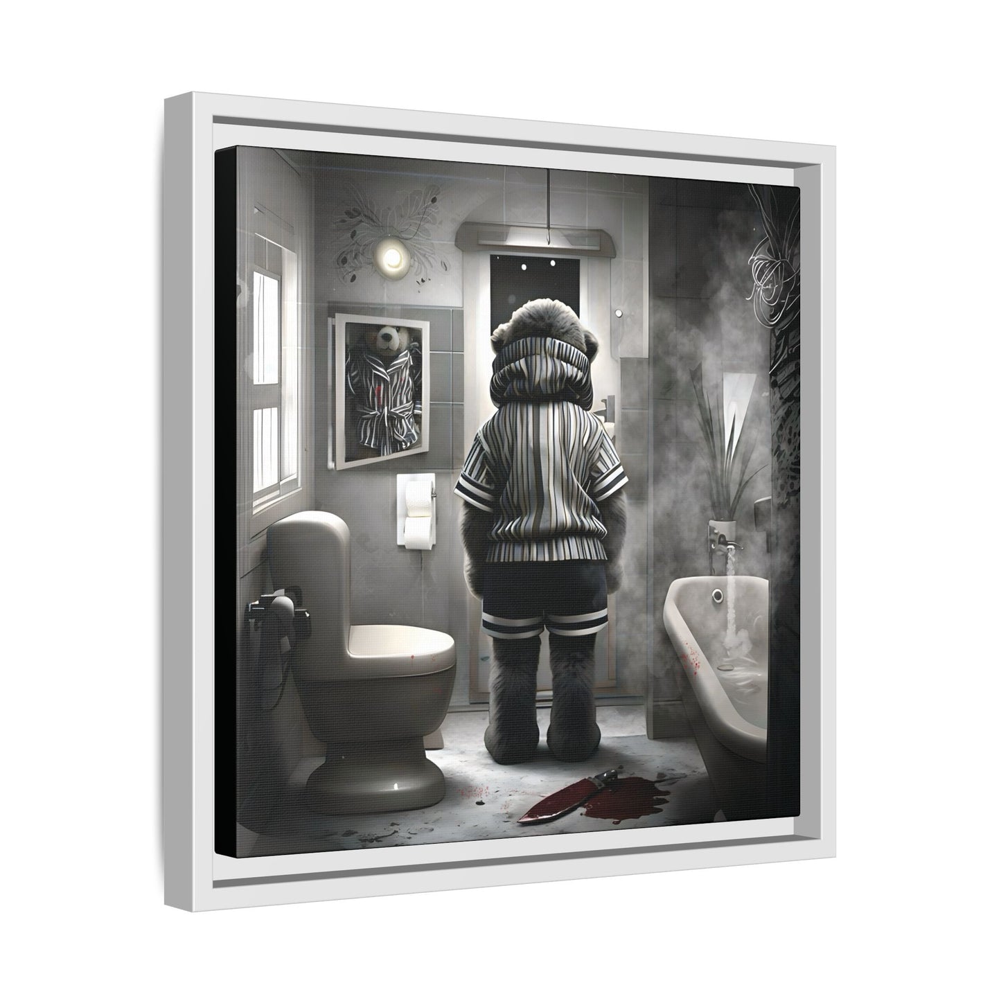 Canvas Art Print - The Untimely Demise of Benjamin Bear by Andrew McCarter, Dark Surreal Artwork