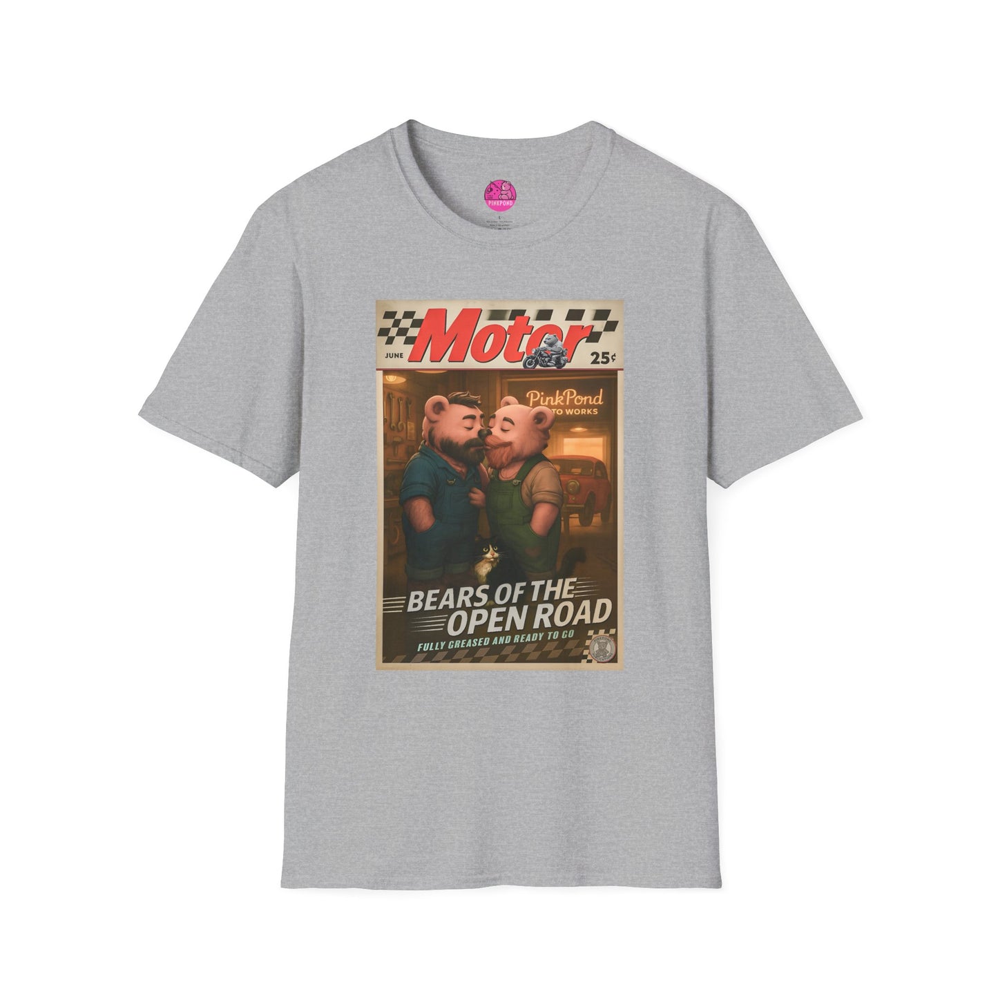 Bear Retro 1950s Motor Magazine T-Shirt
