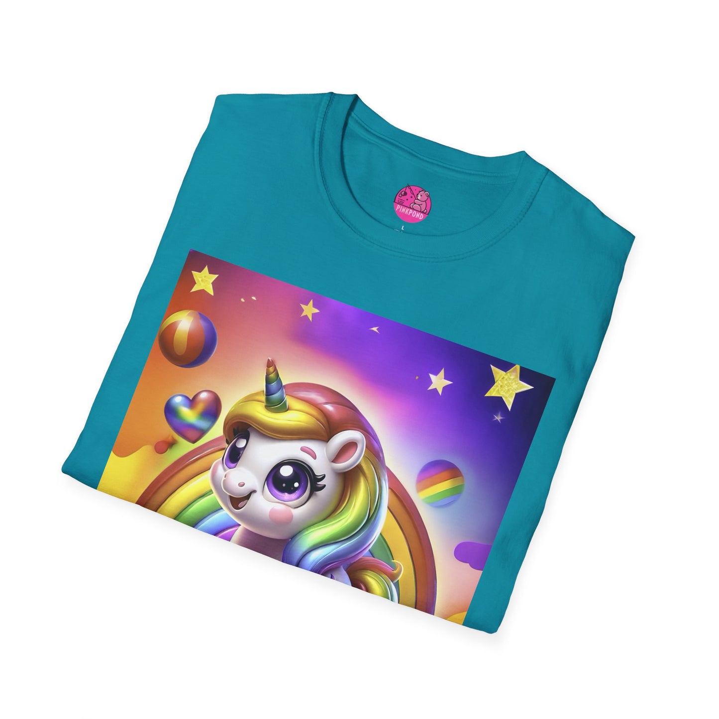 Rainbow Pride Unicorn T-Shirt – Wear Your Colors Loud and Proud! - Unisex Softstyle Tee