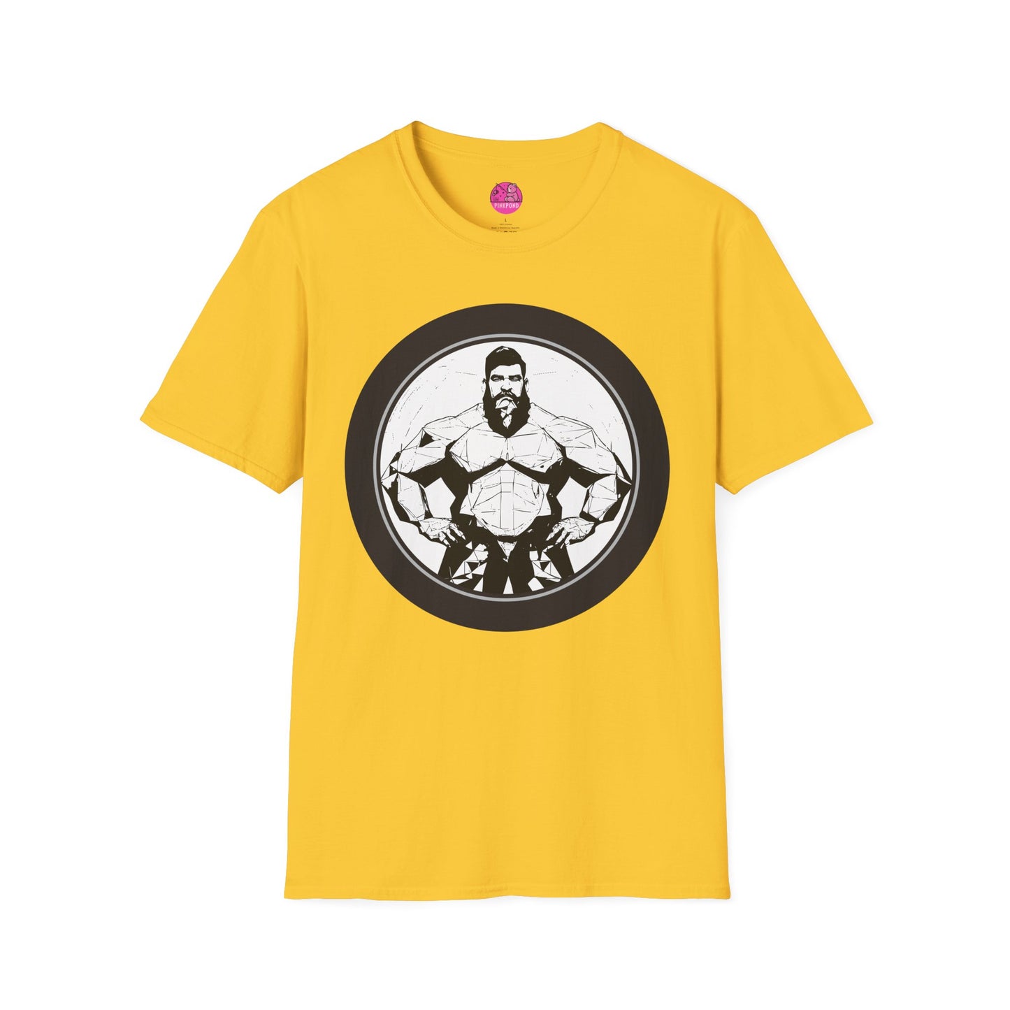Muscle Bear T-Shirt - Bold Geometric Strength Unleash Your Inner Power
