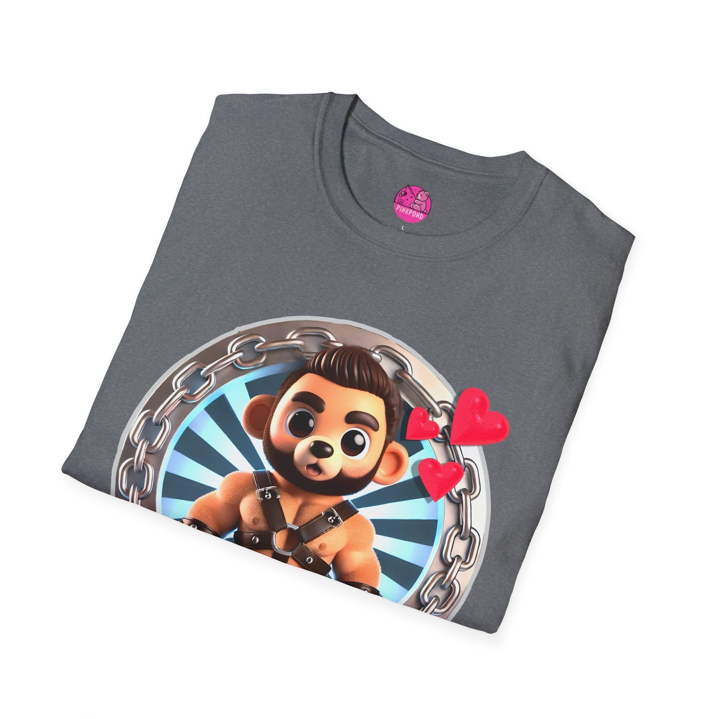 Love Struck Cub – Cute & Bold Chibi Bear T-Shirt
