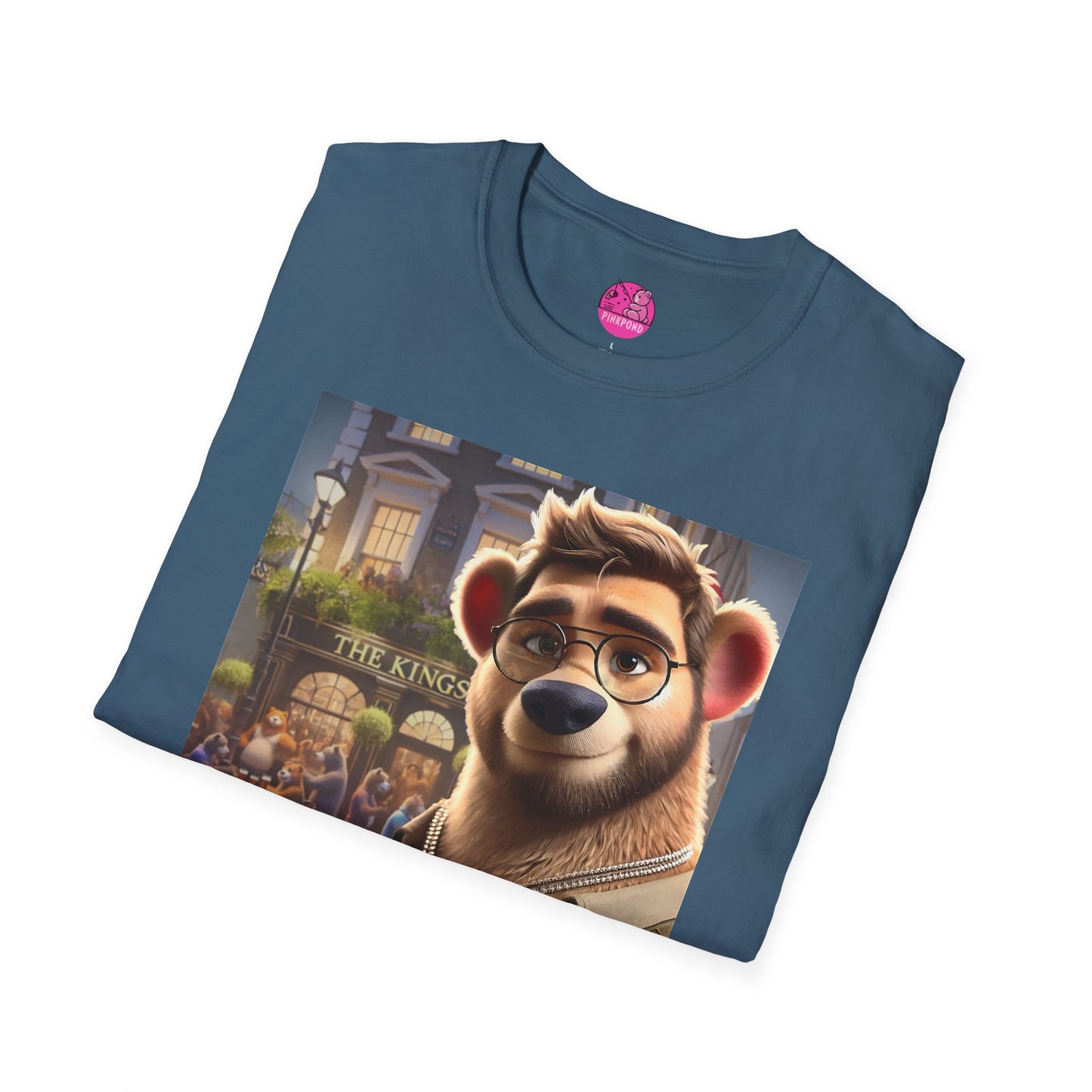 Bear T-Shirt - The King's Arms in Soho Design by PinkPond
