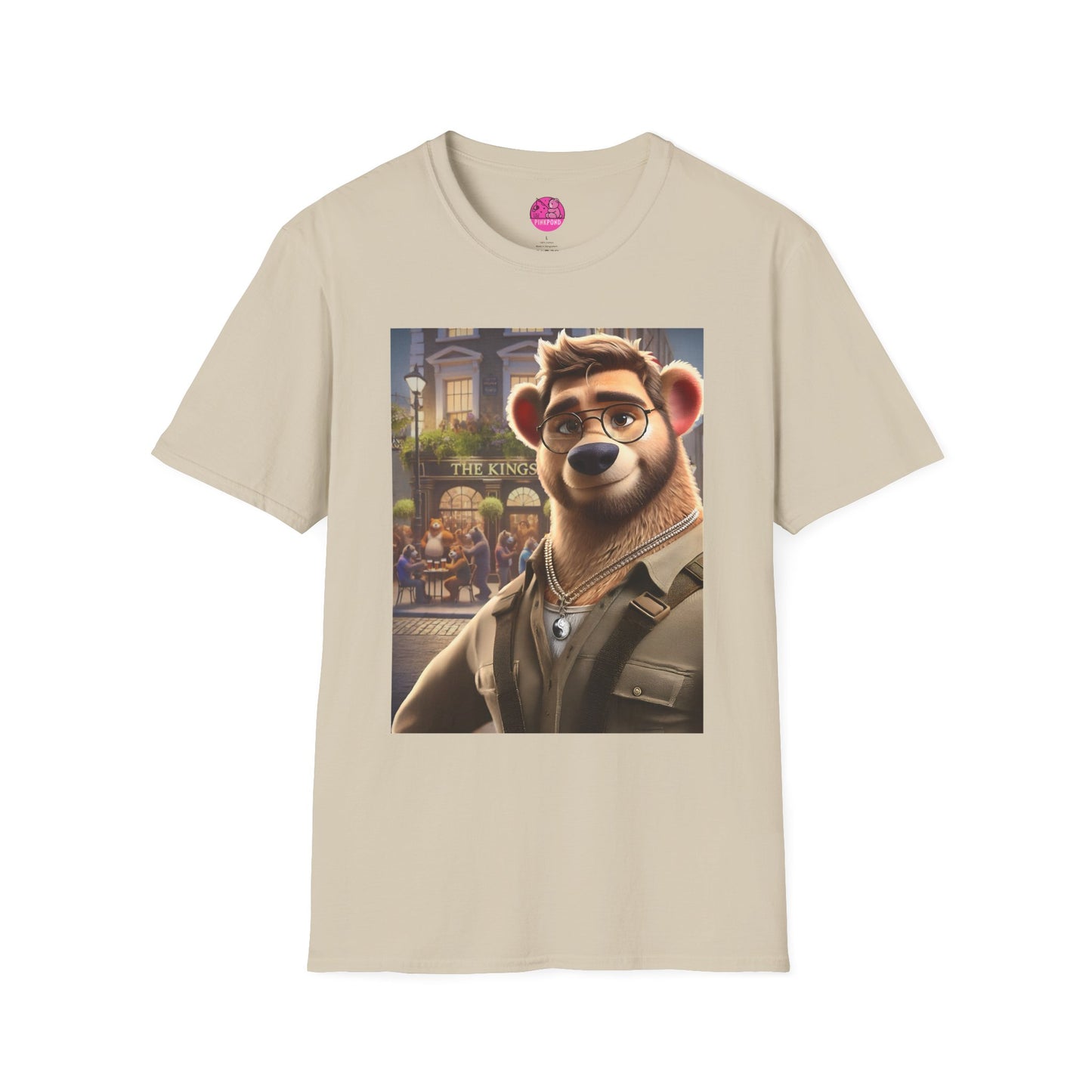 Bear T-Shirt - The King's Arms in Soho Design by PinkPond