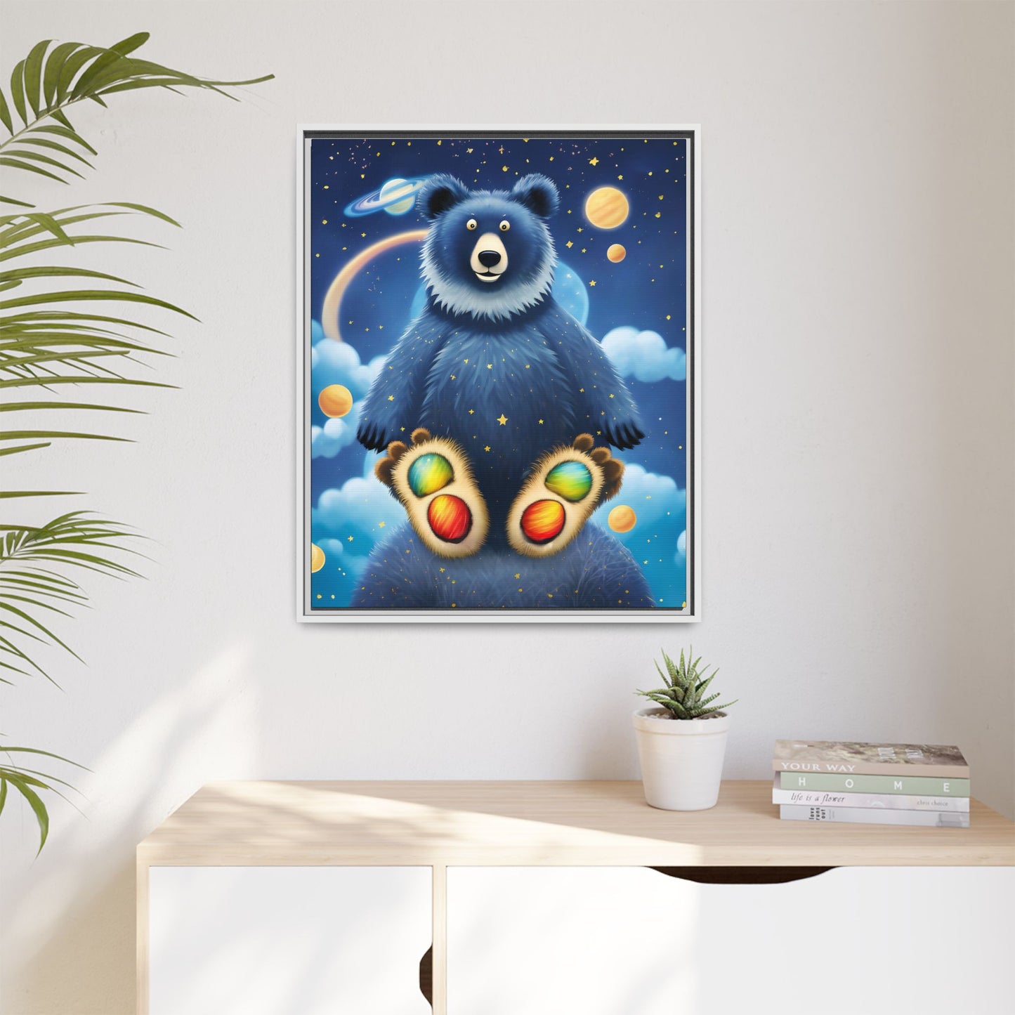 'Cosmic Pawprints' by Andrew McCarter - Canvas Art