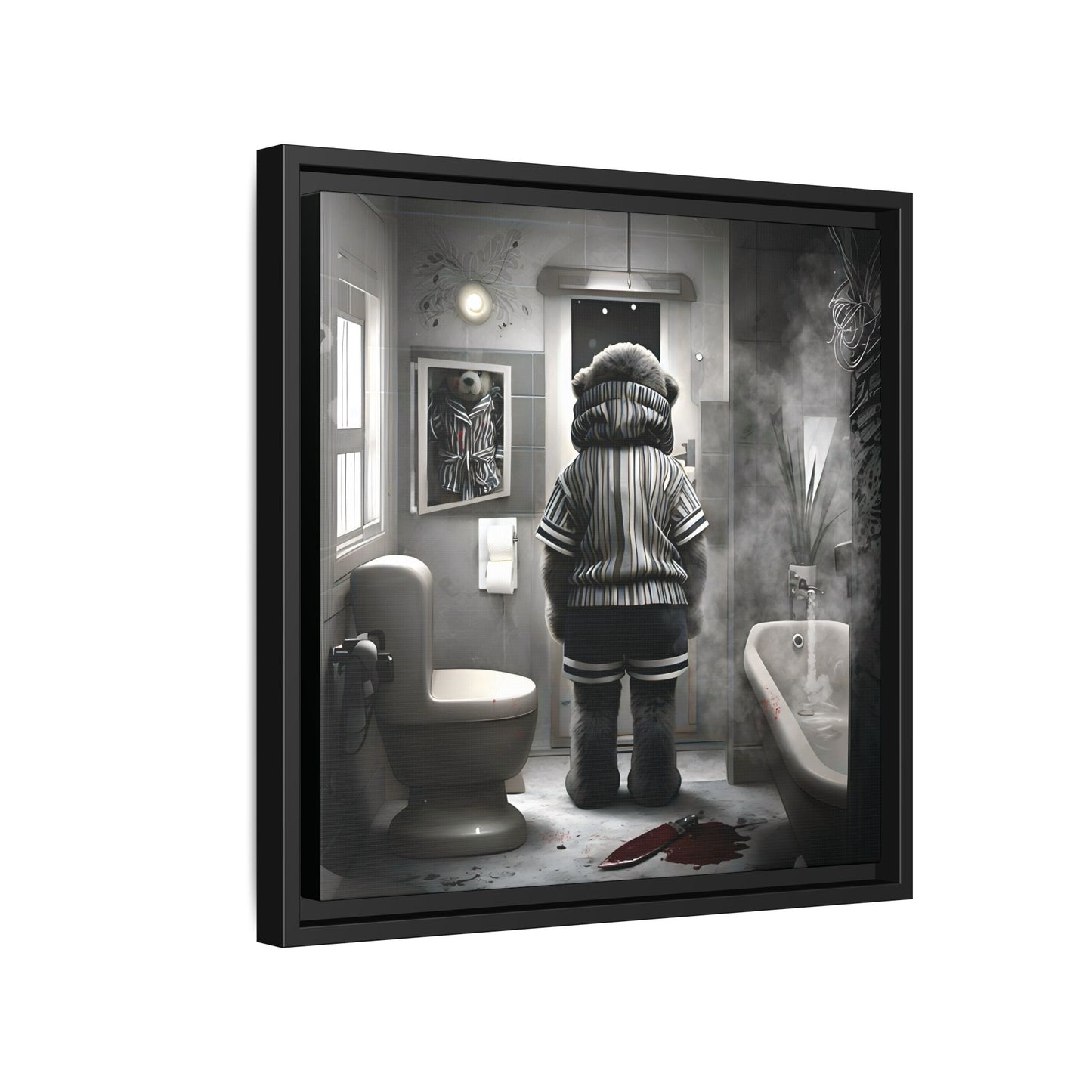 Canvas Art Print - The Untimely Demise of Benjamin Bear by Andrew McCarter, Dark Surreal Artwork