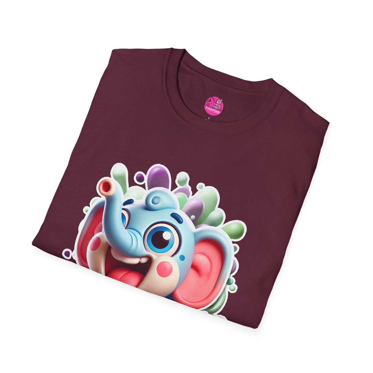 Eugene the Elephant T-Shirt - Unisex Softstyle Tee with Big Ears and Playful Charm