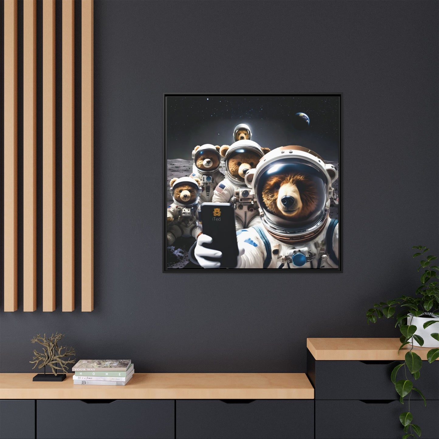 Canvas Print - Mooning Bear Selfie by Andrew McCarter