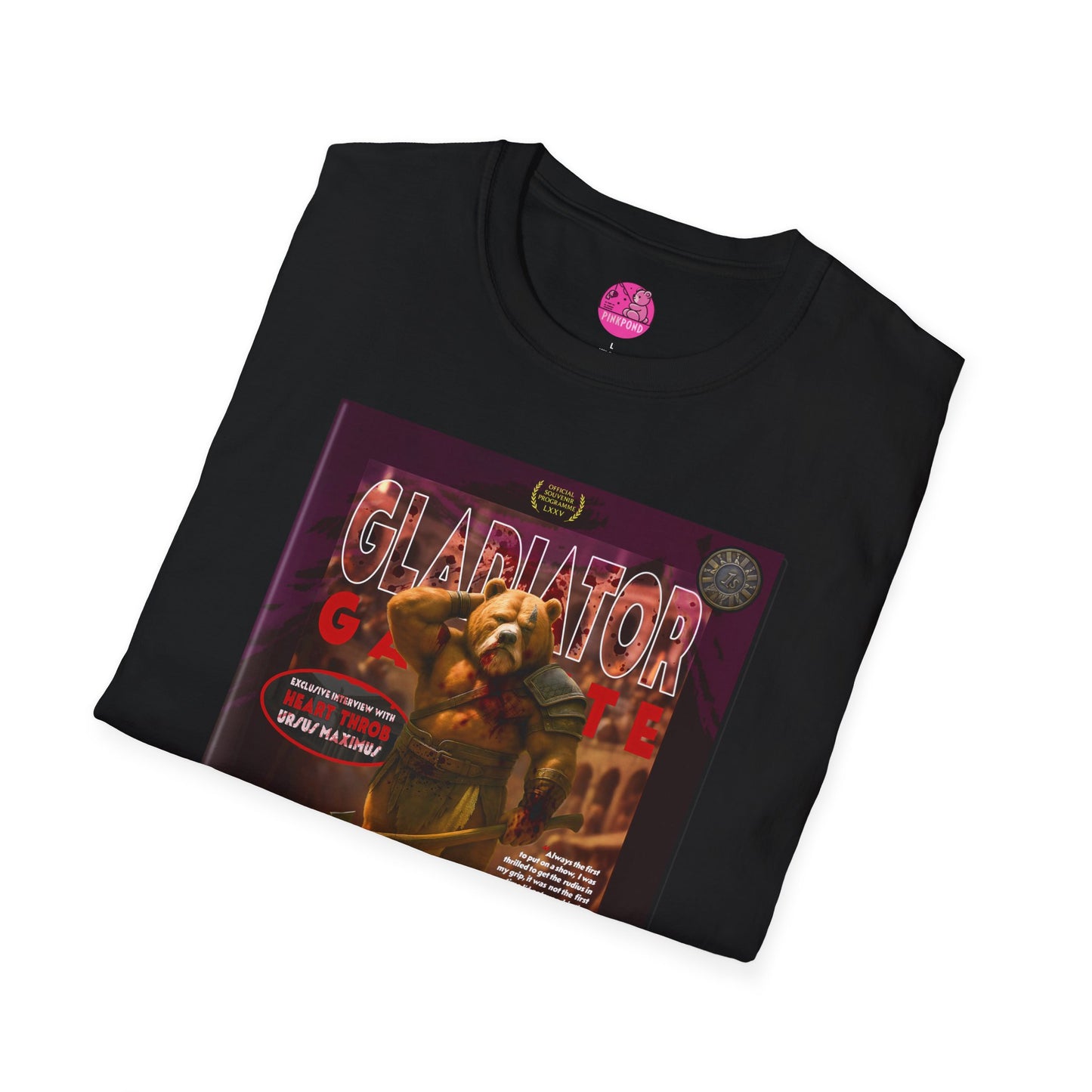 Gladiator Gazette T-Shirt - Bears of the Arena Roman Parody Souvenir Tee