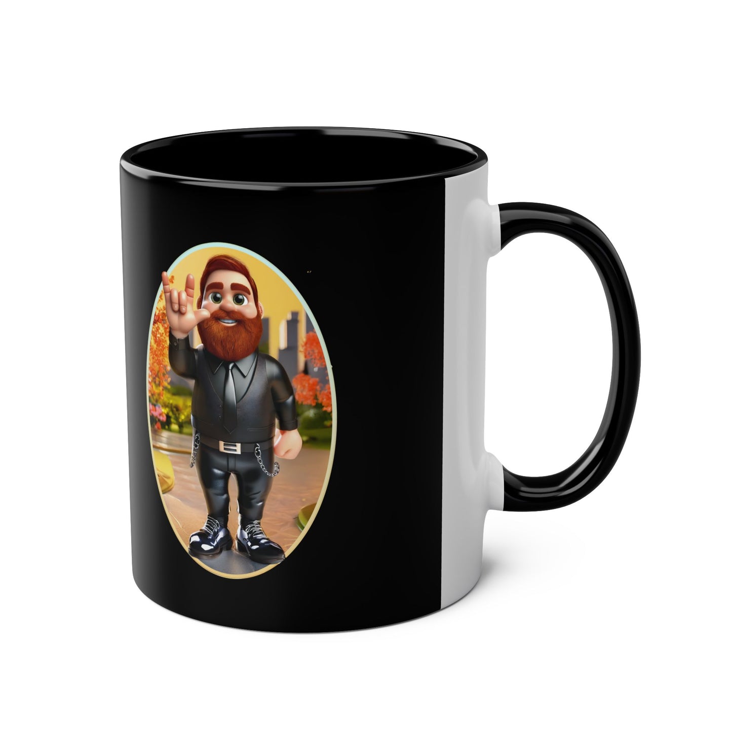 Lucky the Leather Bear - American Sign Language (ASL) Love Sign Inclusive Mug