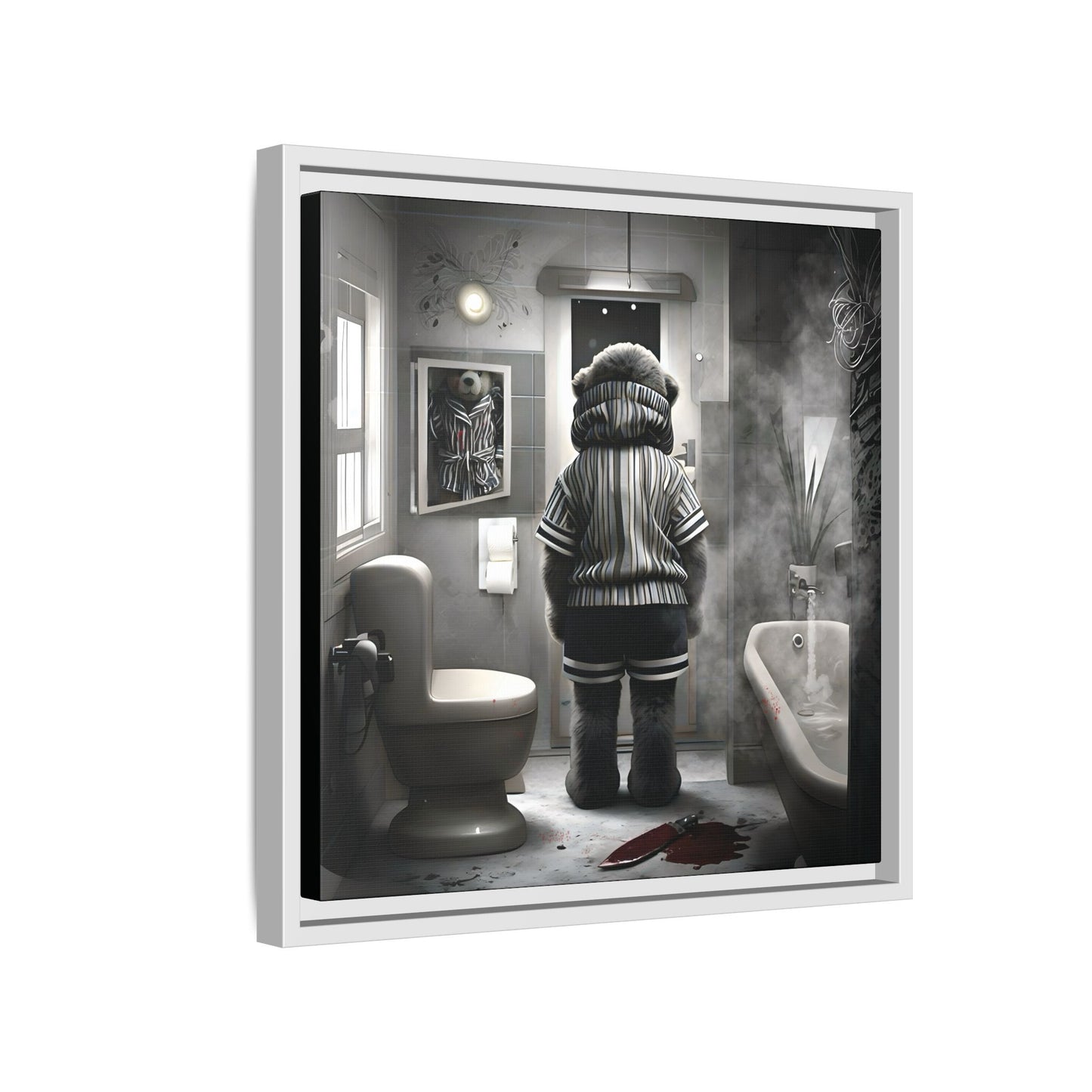 Canvas Art Print - The Untimely Demise of Benjamin Bear by Andrew McCarter, Dark Surreal Artwork
