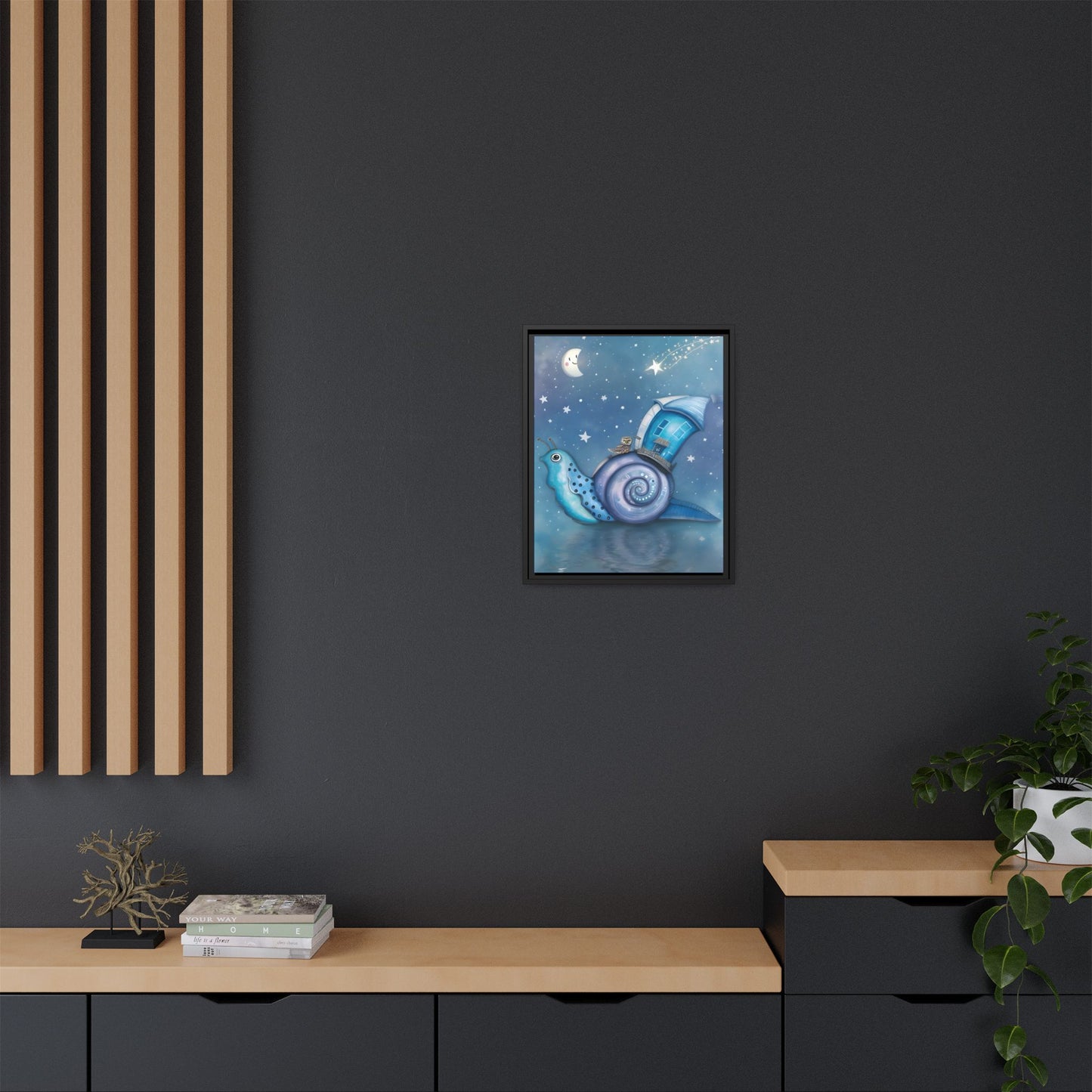 The Owl and the Snail Glided Upon a Sea of Stars by Andrew McCarter  - Canvas Print