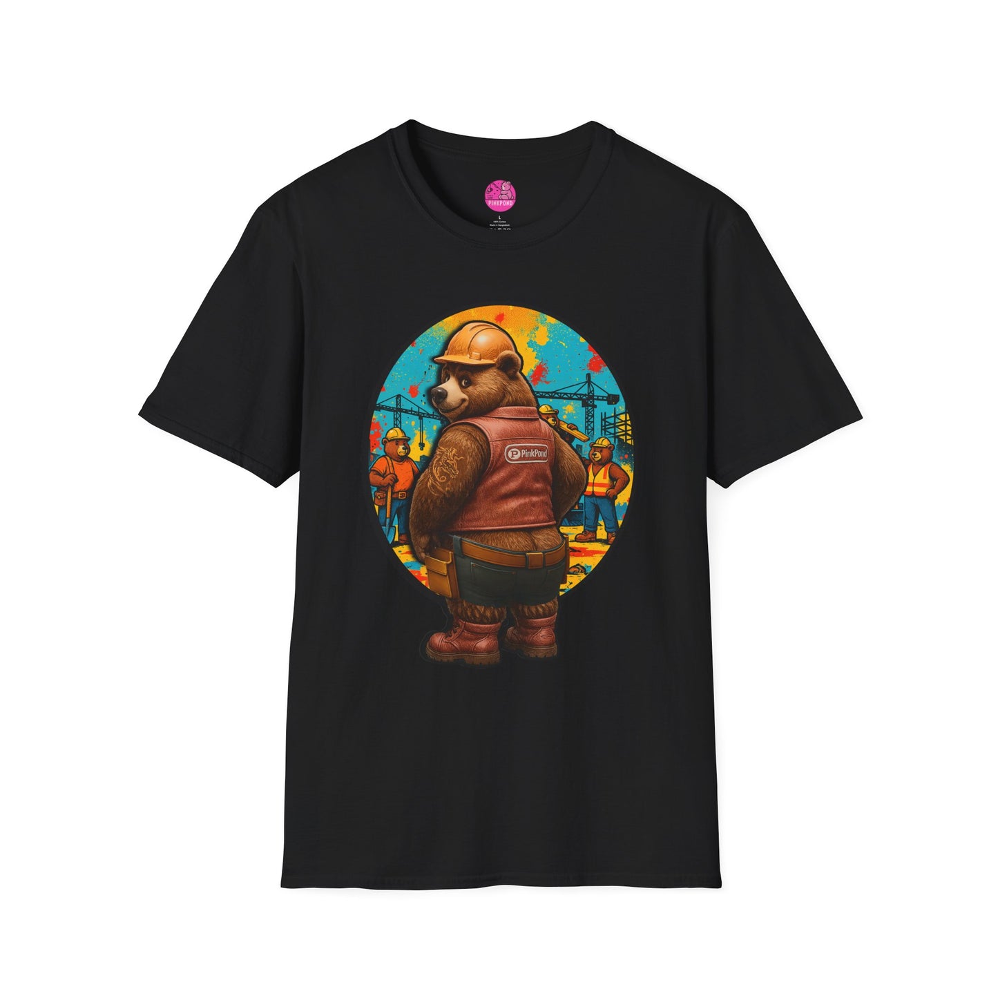 Graphic Tee Builder’s Bum Bear Unisex Softstyle T-Shirt