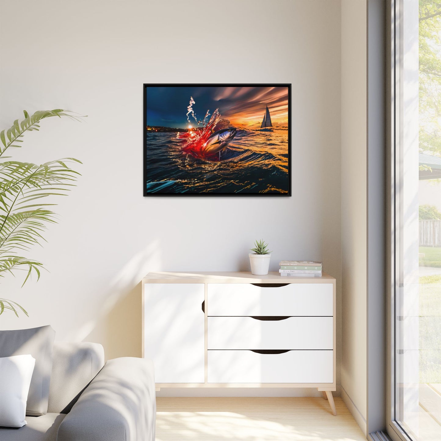 "The Leap" by Andrew McCarter - Ocean Canvas Art.