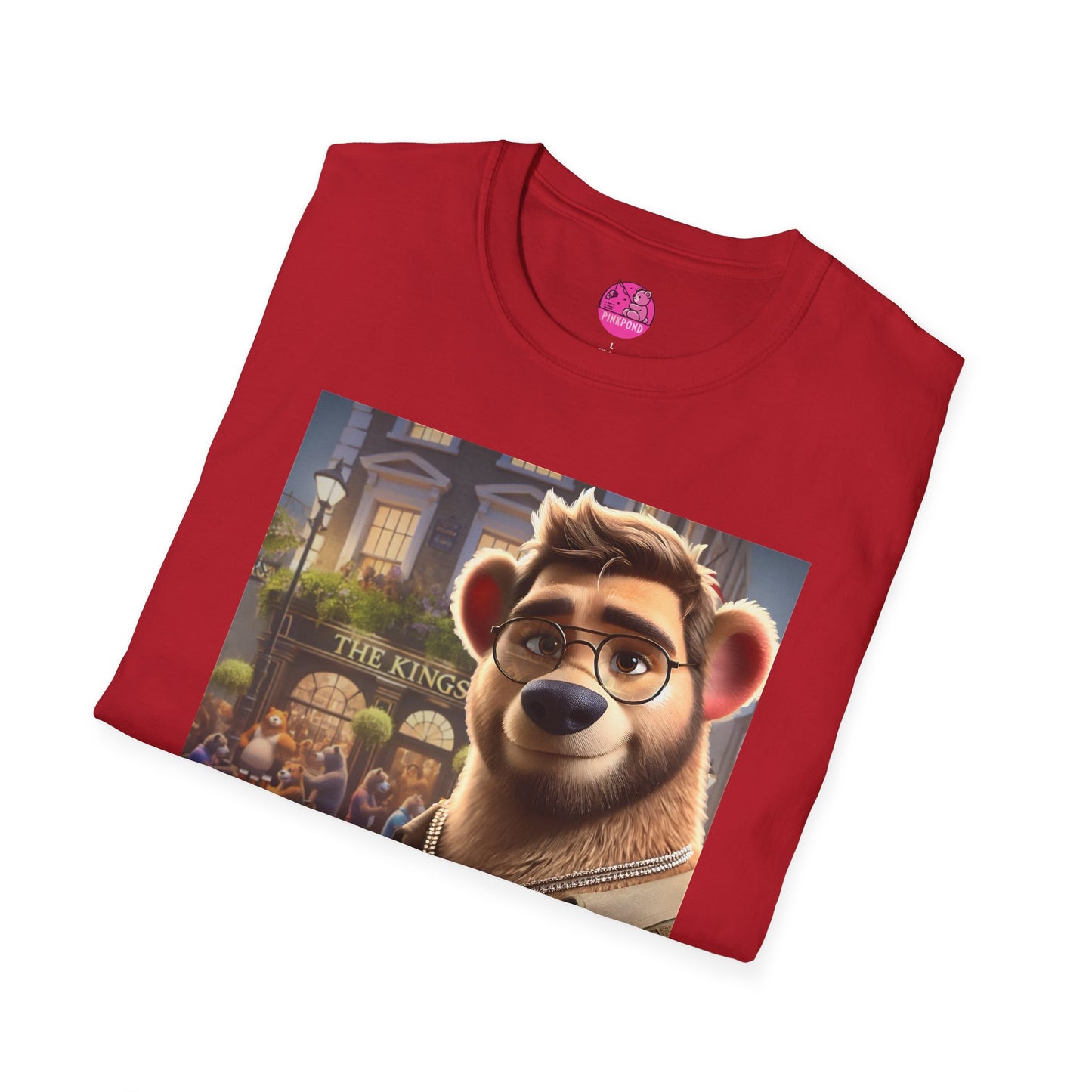 Bear T-Shirt - The King's Arms in Soho Design by PinkPond