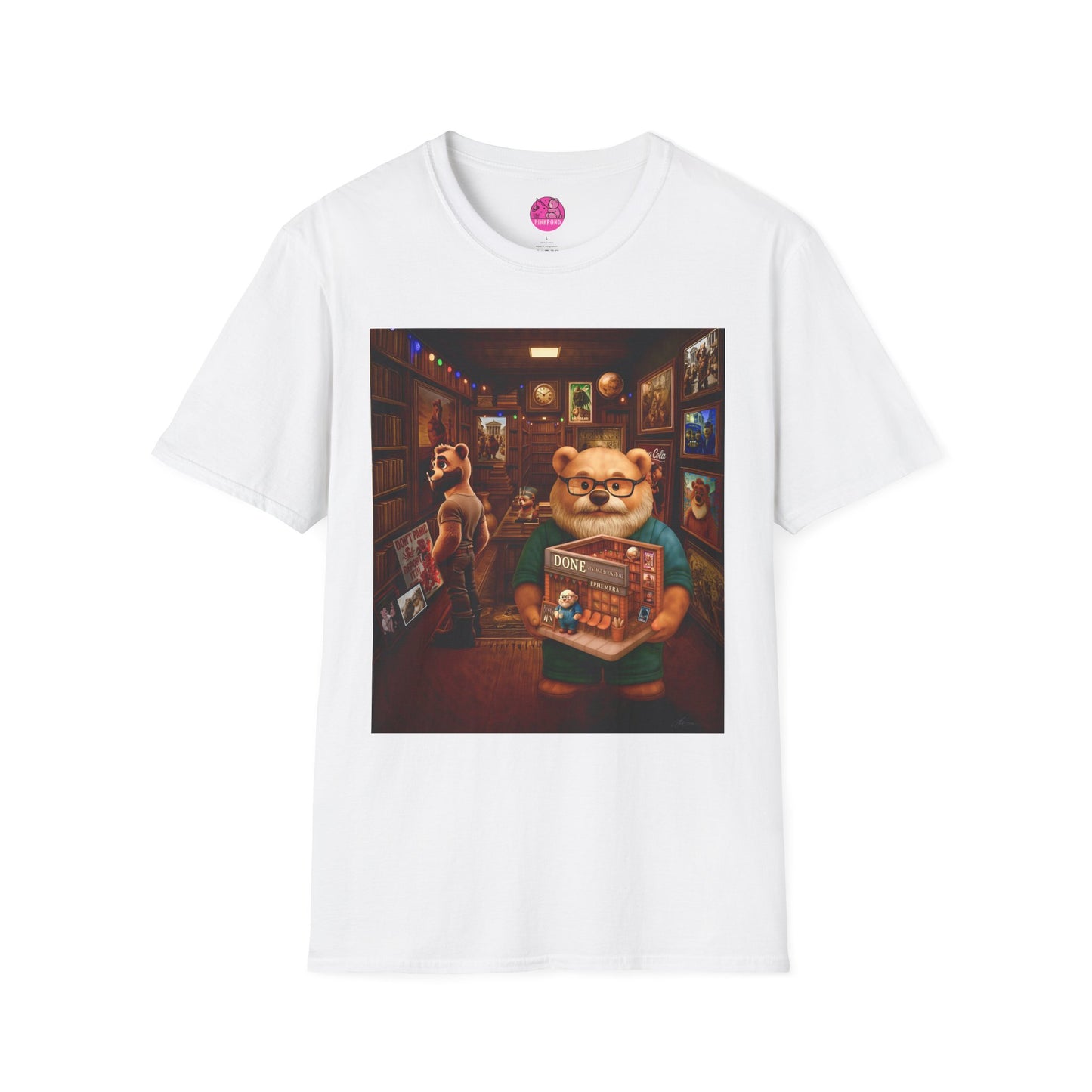 Vintage Bookstore Bear T-Shirt