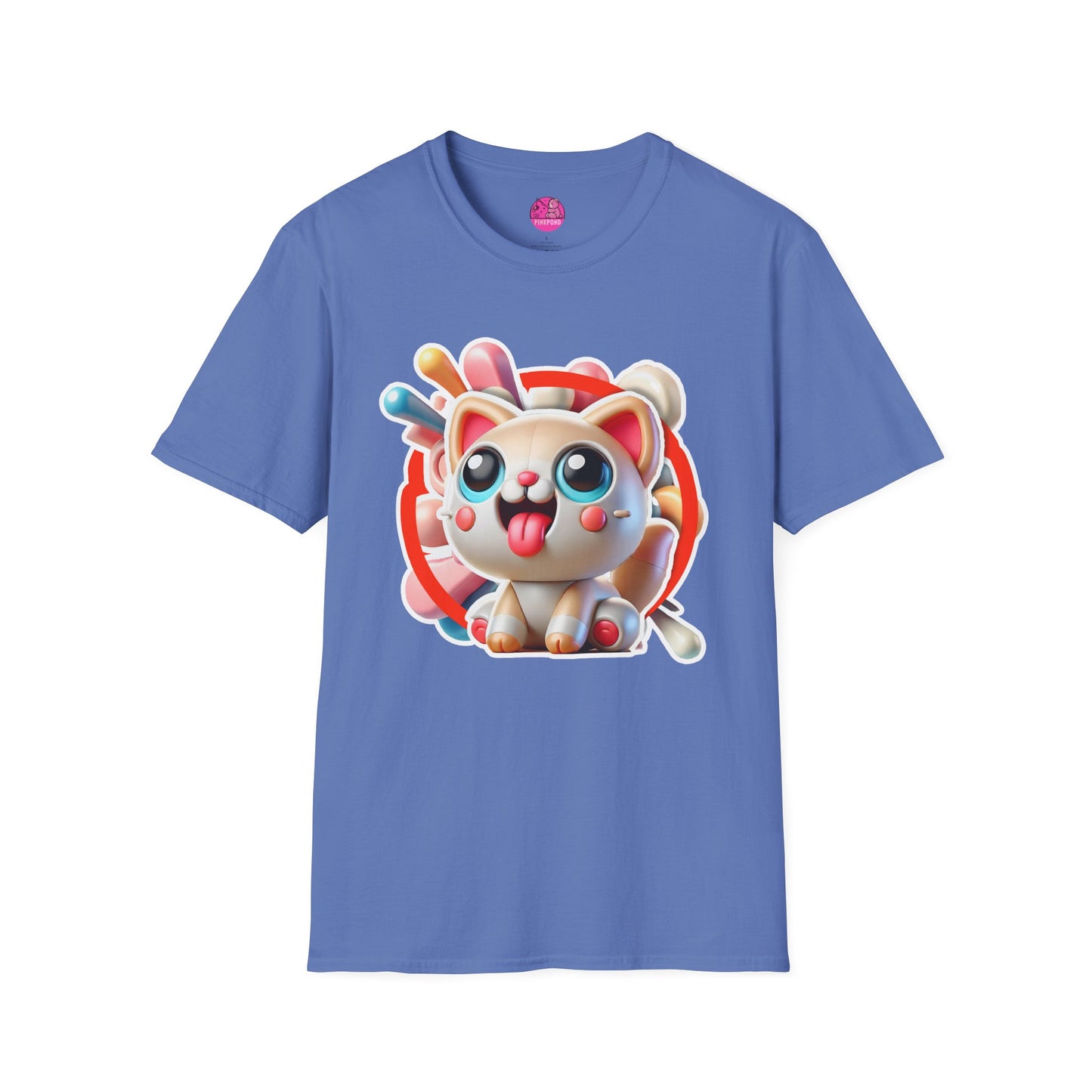 Katey Cat T-Shirt - Burst of Playful Energy | Unisex Softstyle
