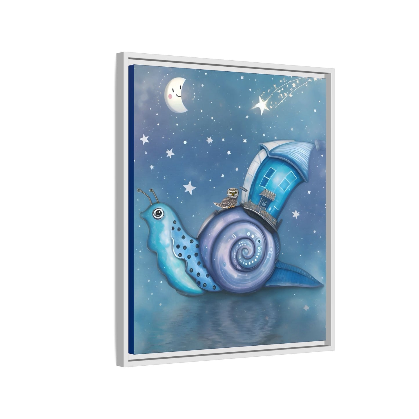 The Owl and the Snail Glided Upon a Sea of Stars by Andrew McCarter  - Canvas Print