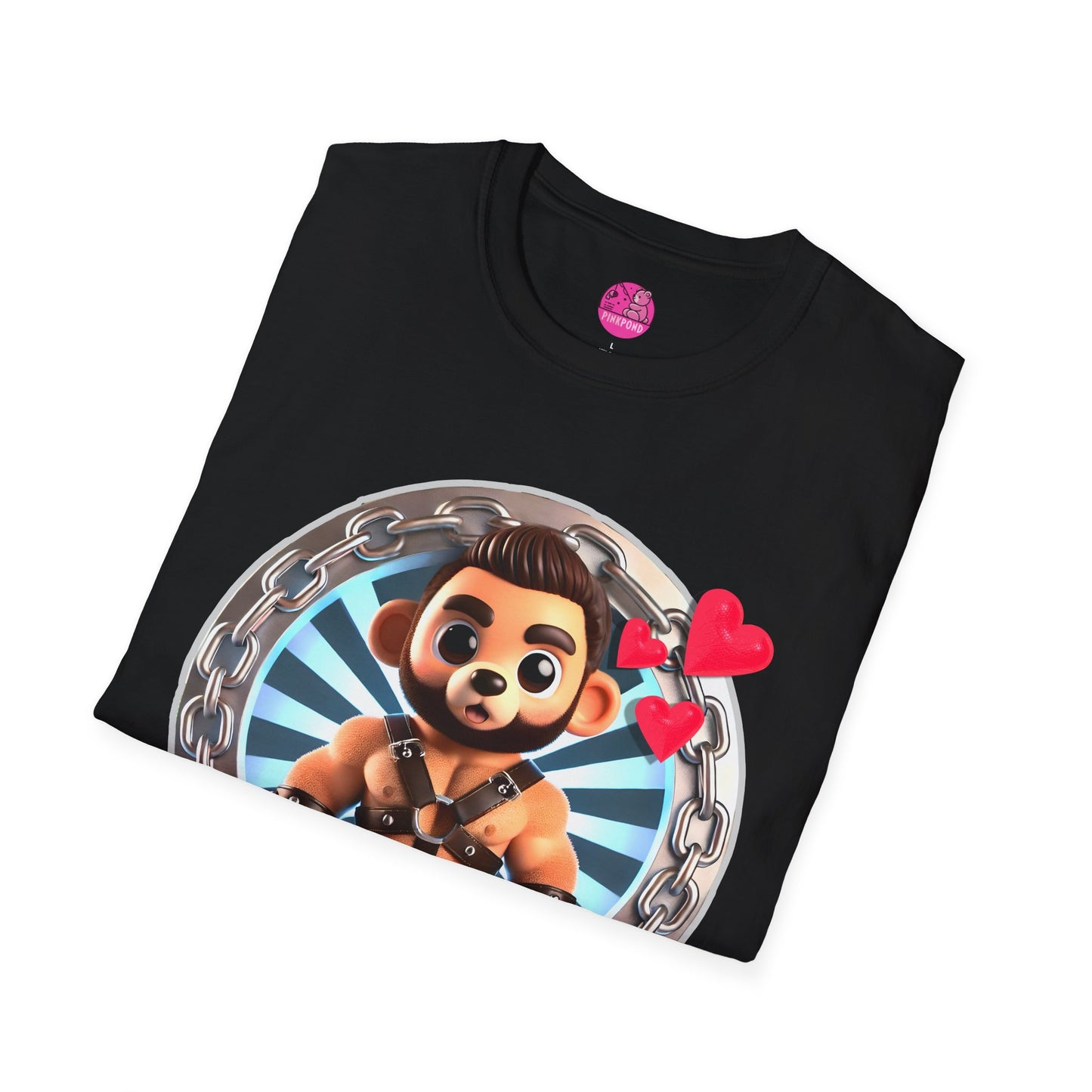 Love Struck Cub – Cute & Bold Chibi Bear T-Shirt