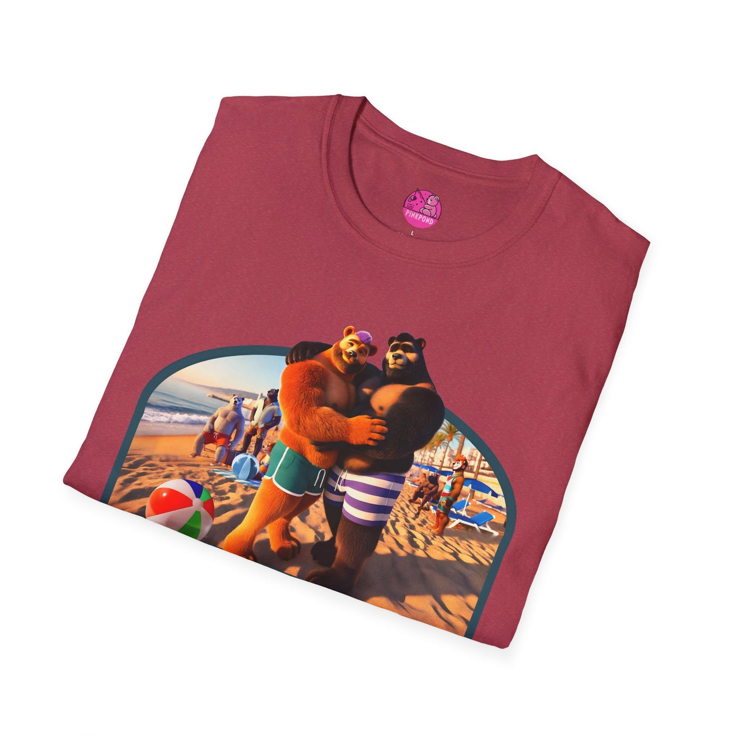 Beach Life Bears Unisex T-Shirt - Mikey & Max Tee by PinkPond