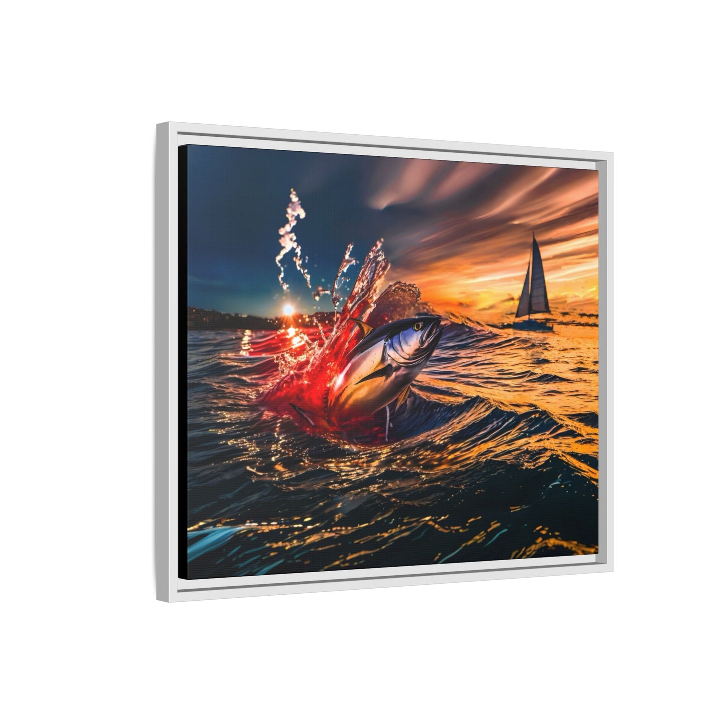 "The Leap" by Andrew McCarter - Ocean Canvas Art.