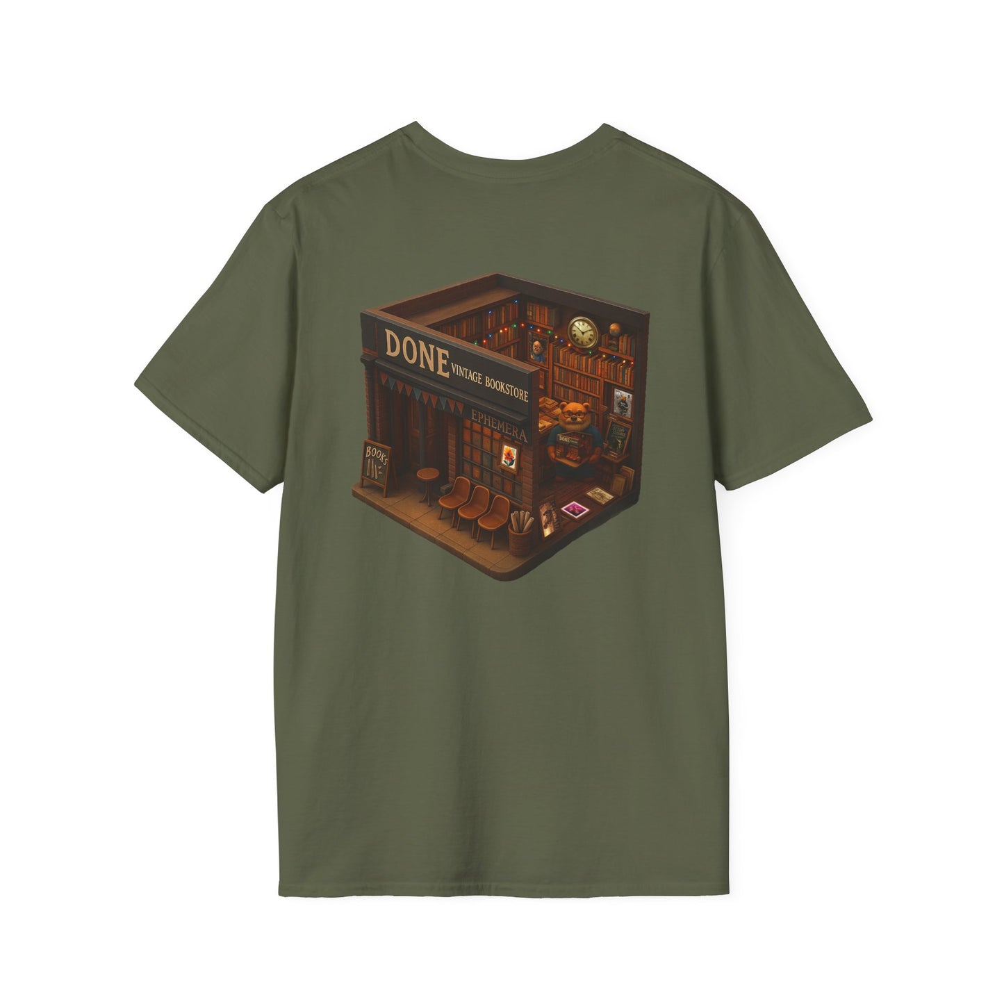 Vintage Bookstore Bear T-Shirt