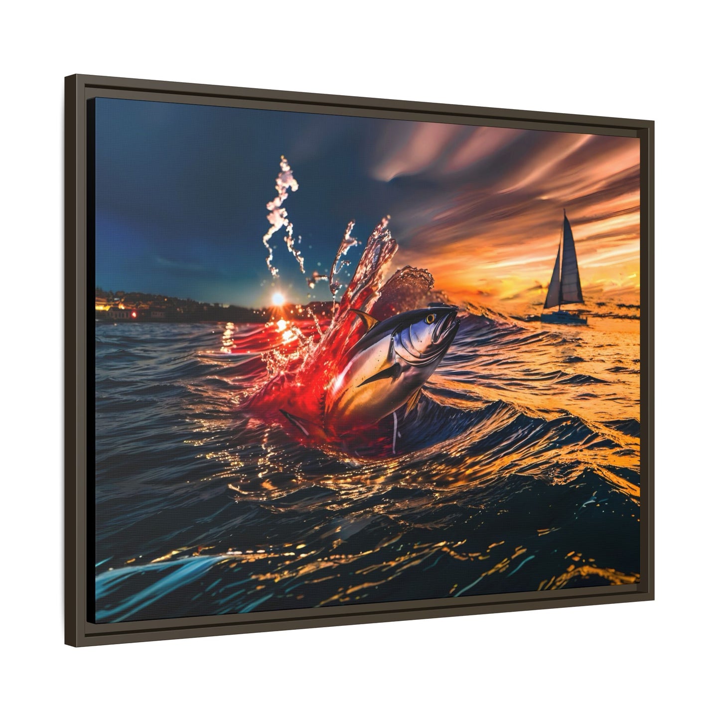 "The Leap" by Andrew McCarter - Ocean Canvas Art.