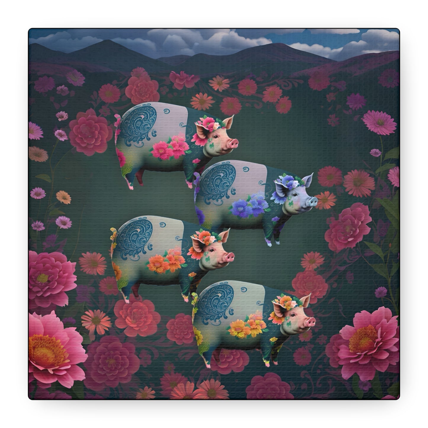 ‘Floral Flight’ Canvas Print by Andrew McCarter