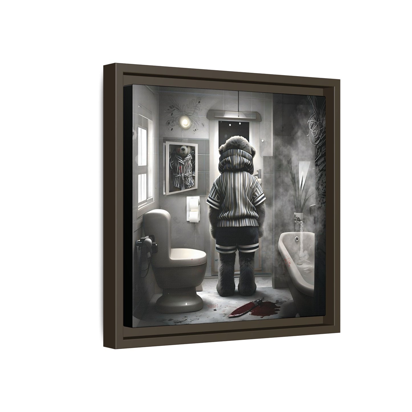 Canvas Art Print - The Untimely Demise of Benjamin Bear by Andrew McCarter, Dark Surreal Artwork