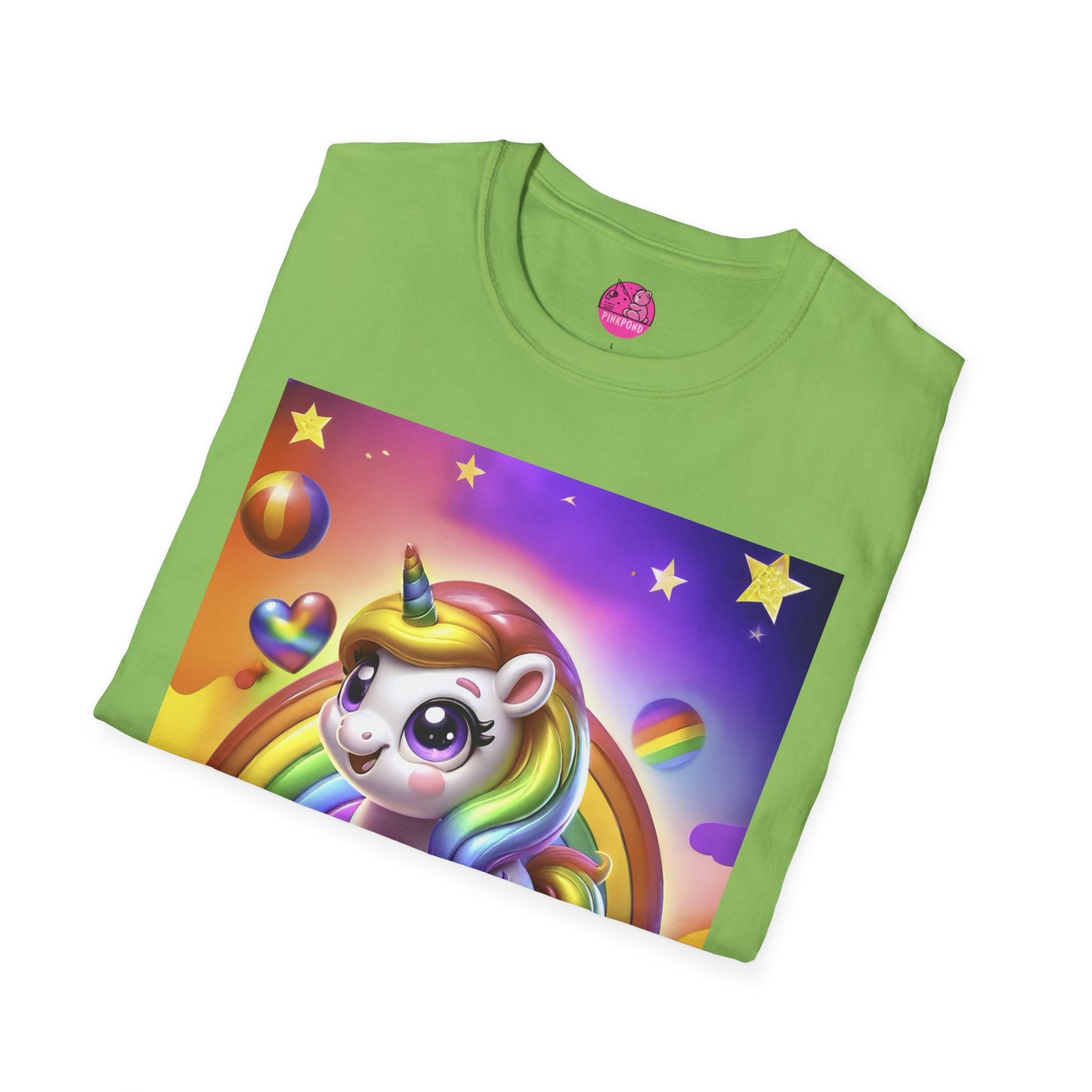 Rainbow Pride Unicorn T-Shirt – Wear Your Colors Loud and Proud! - Unisex Softstyle Tee
