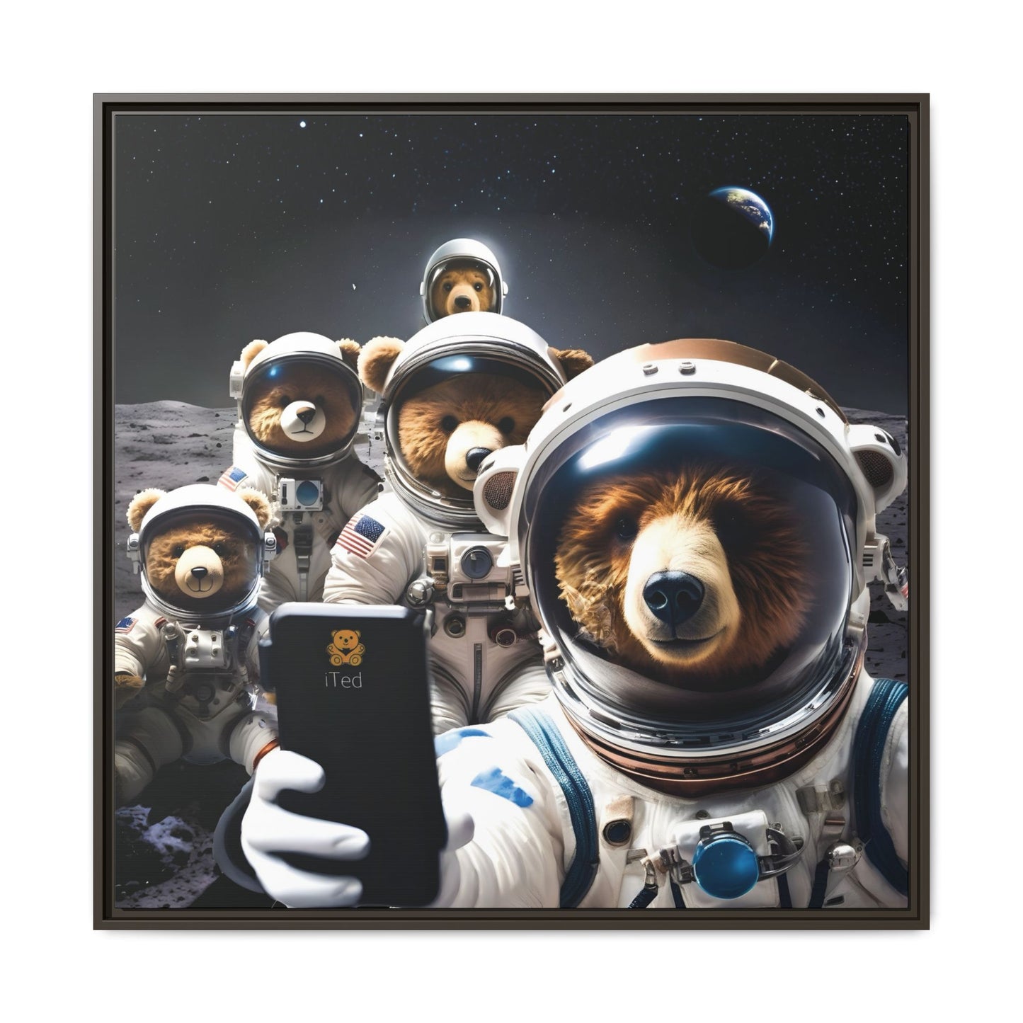Canvas Print - Mooning Bear Selfie by Andrew McCarter