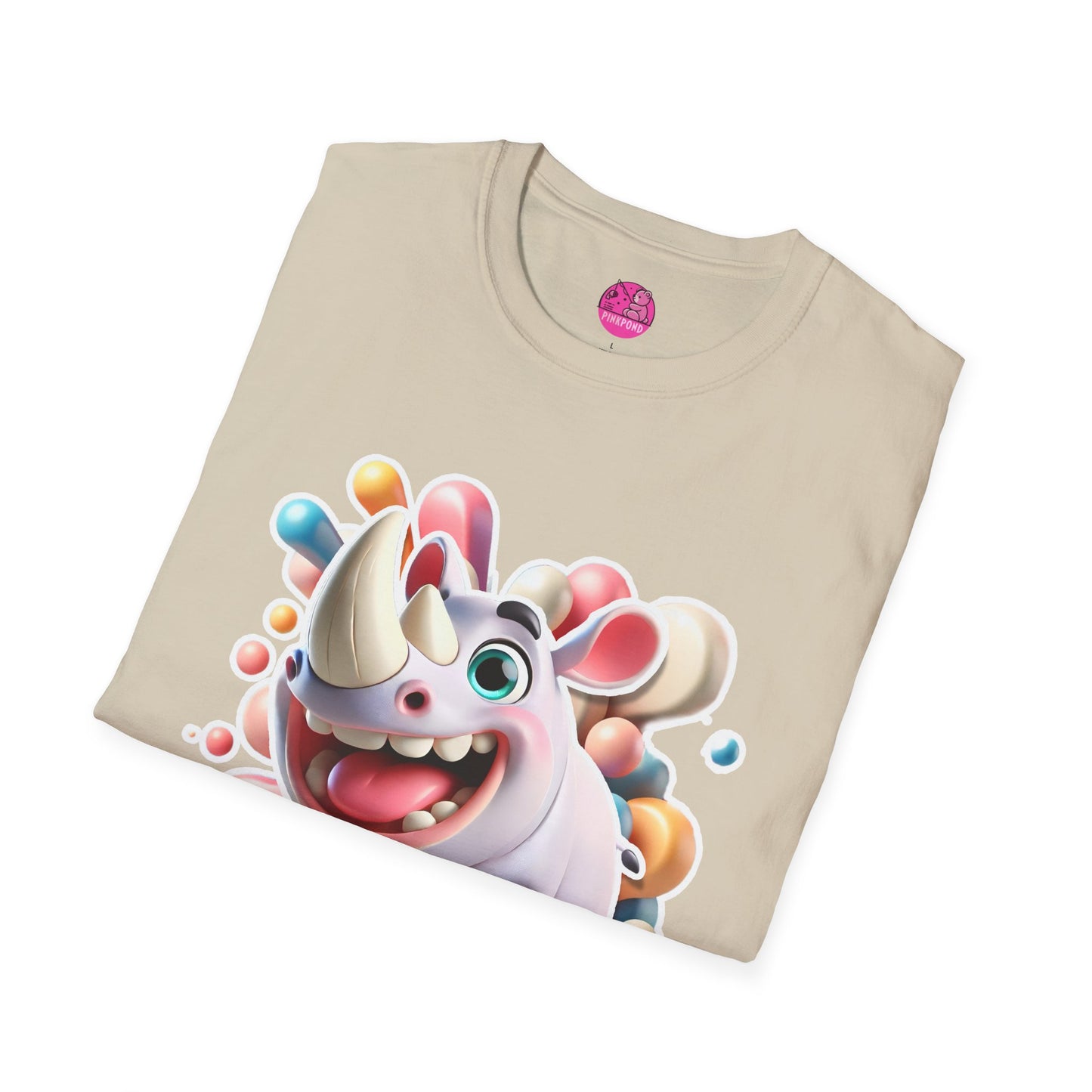 Ronnie the Rhino T-Shirt – Big Energy, Bigger Smiles! - Unisex Softstyle Tee