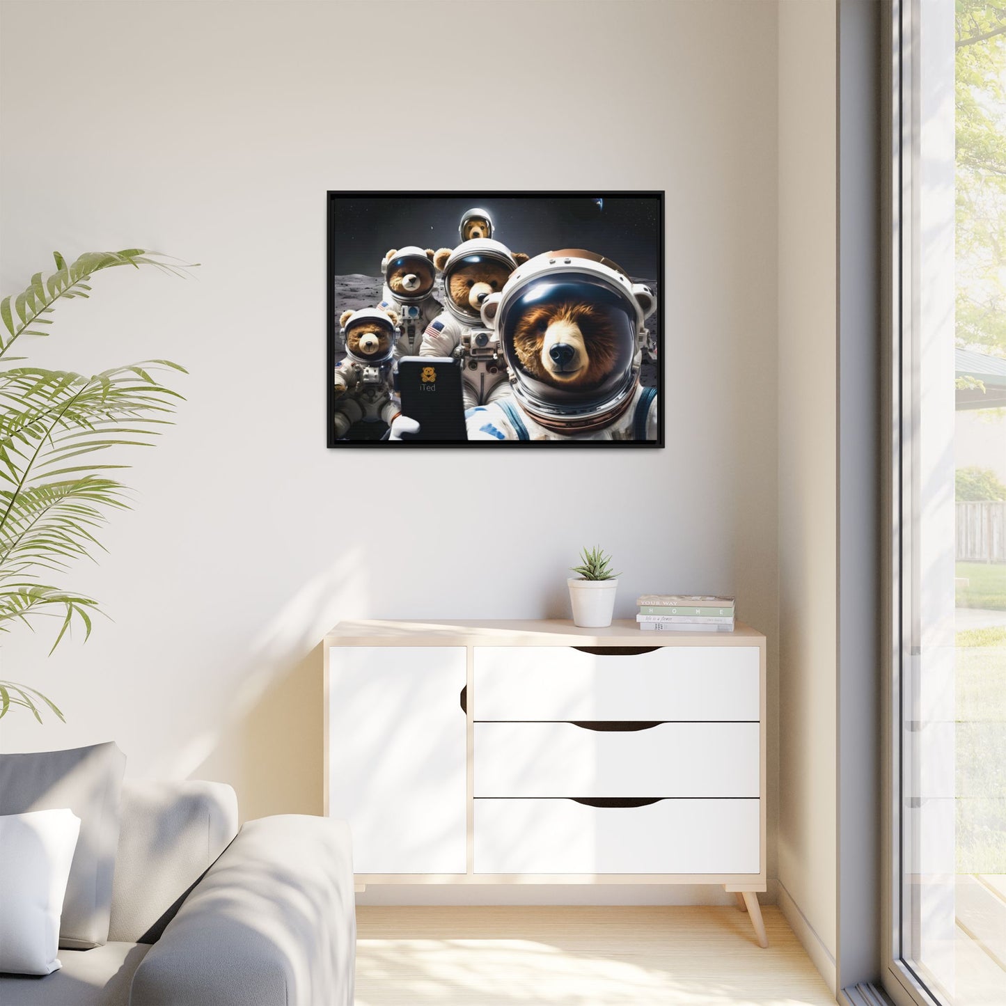 Canvas Print - Mooning Bear Selfie by Andrew McCarter