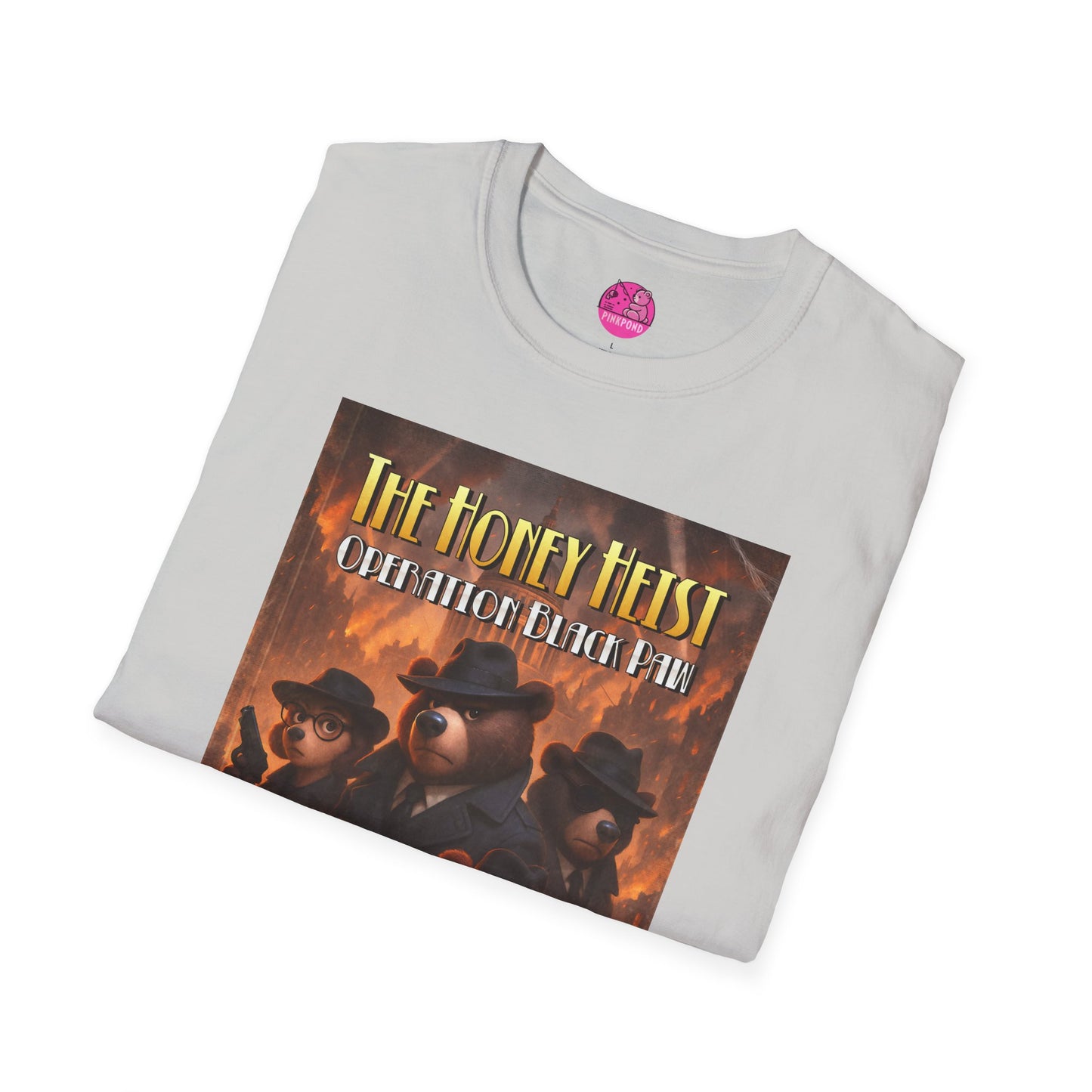 Unisex Tee - The Honey Heist: Operation Black Paw Noir Bear Detective Squad Shirt