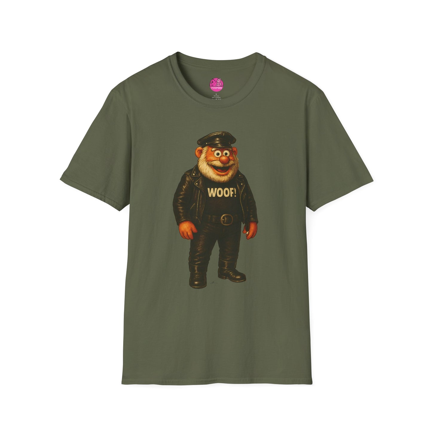 Unisex T-Shirt Leather Polar Bear Tee - WOOF Shirt Silver Beard Energy Pride Fashion