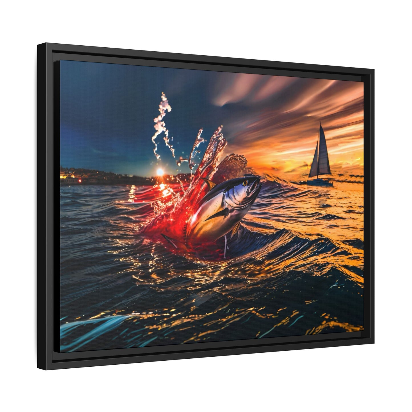 "The Leap" by Andrew McCarter - Ocean Canvas Art.