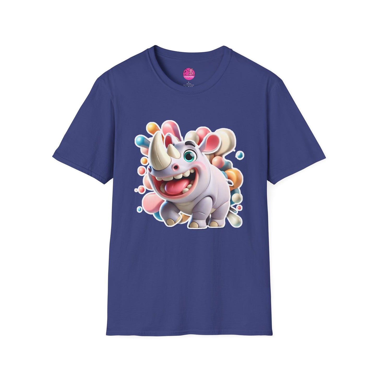 Ronnie the Rhino T-Shirt – Big Energy, Bigger Smiles! - Unisex Softstyle Tee