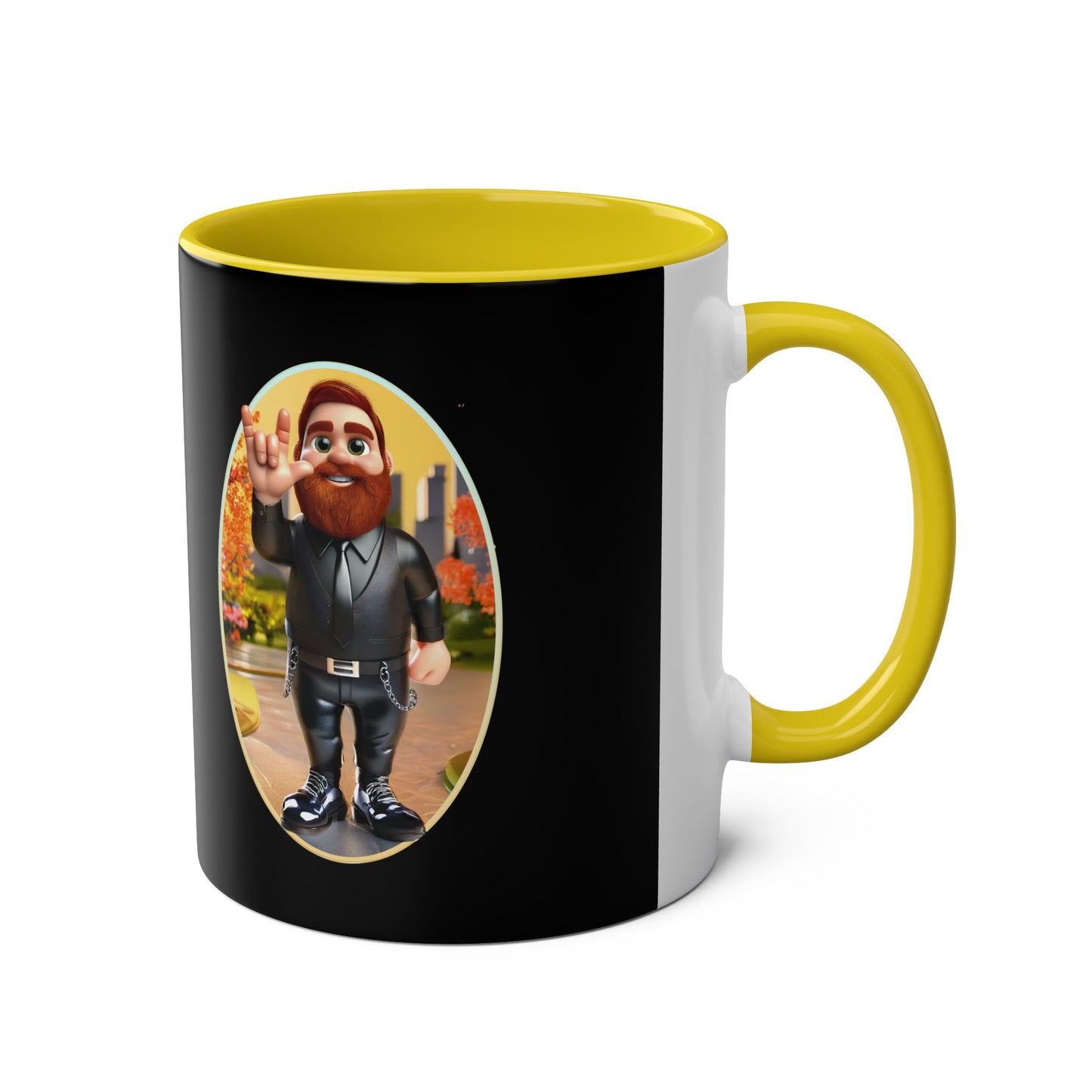 Lucky the Leather Bear - American Sign Language (ASL) Love Sign Inclusive Mug