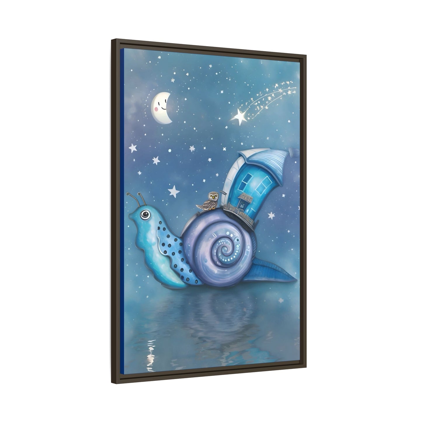The Owl and the Snail Glided Upon a Sea of Stars by Andrew McCarter  - Canvas Print