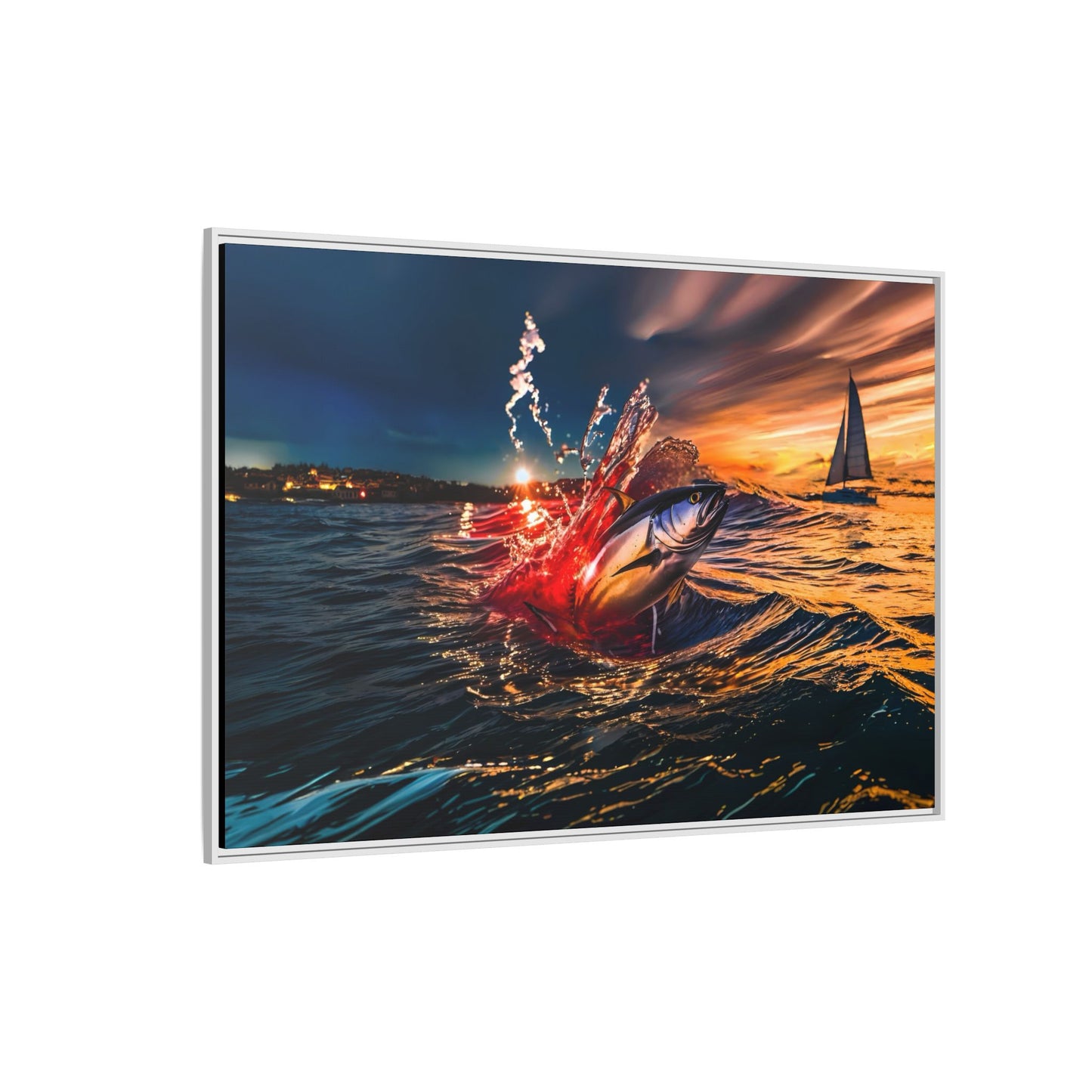 "The Leap" by Andrew McCarter - Ocean Canvas Art.