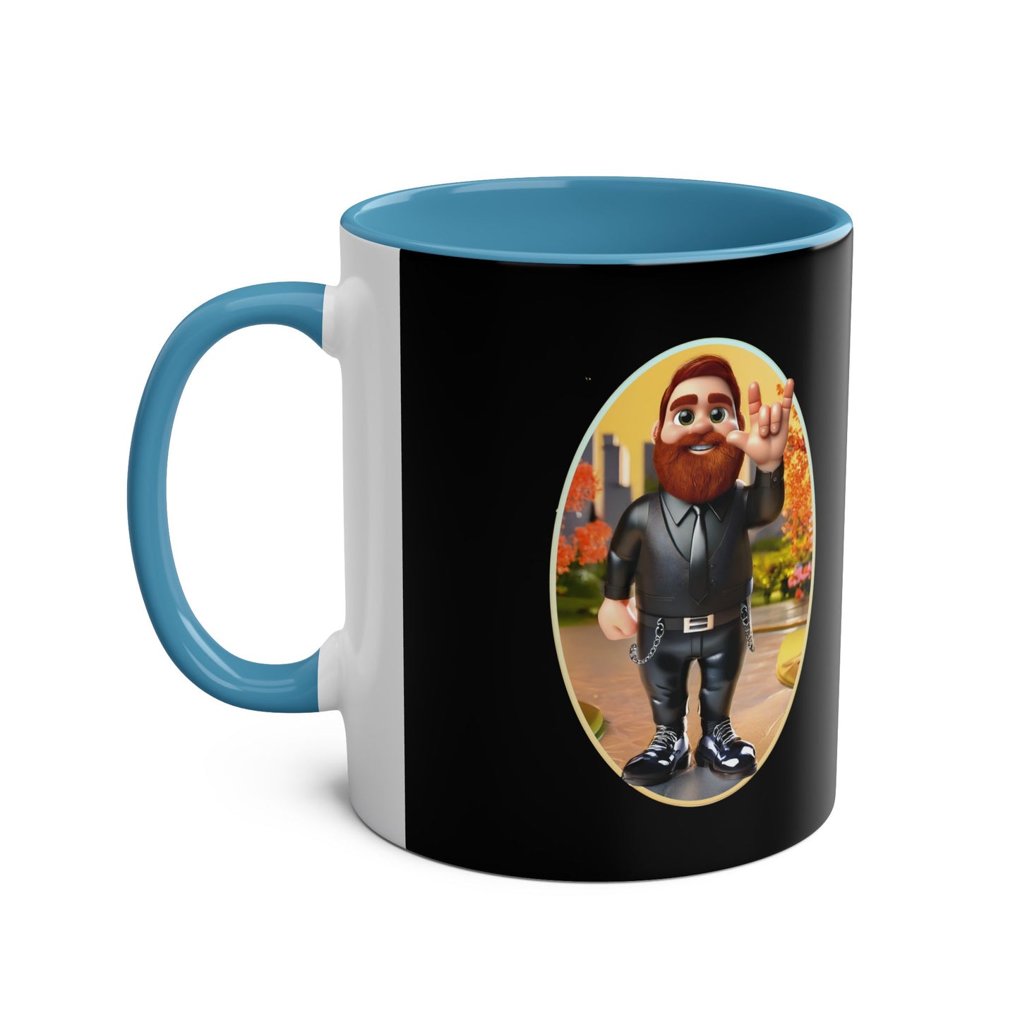 Lucky the Leather Bear - American Sign Language (ASL) Love Sign Inclusive Mug