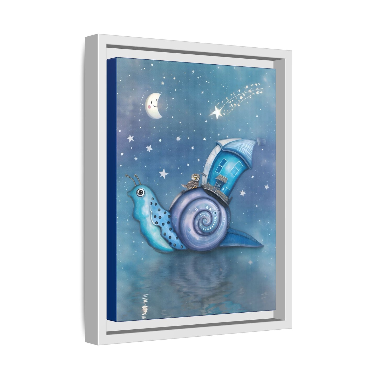 The Owl and the Snail Glided Upon a Sea of Stars by Andrew McCarter  - Canvas Print